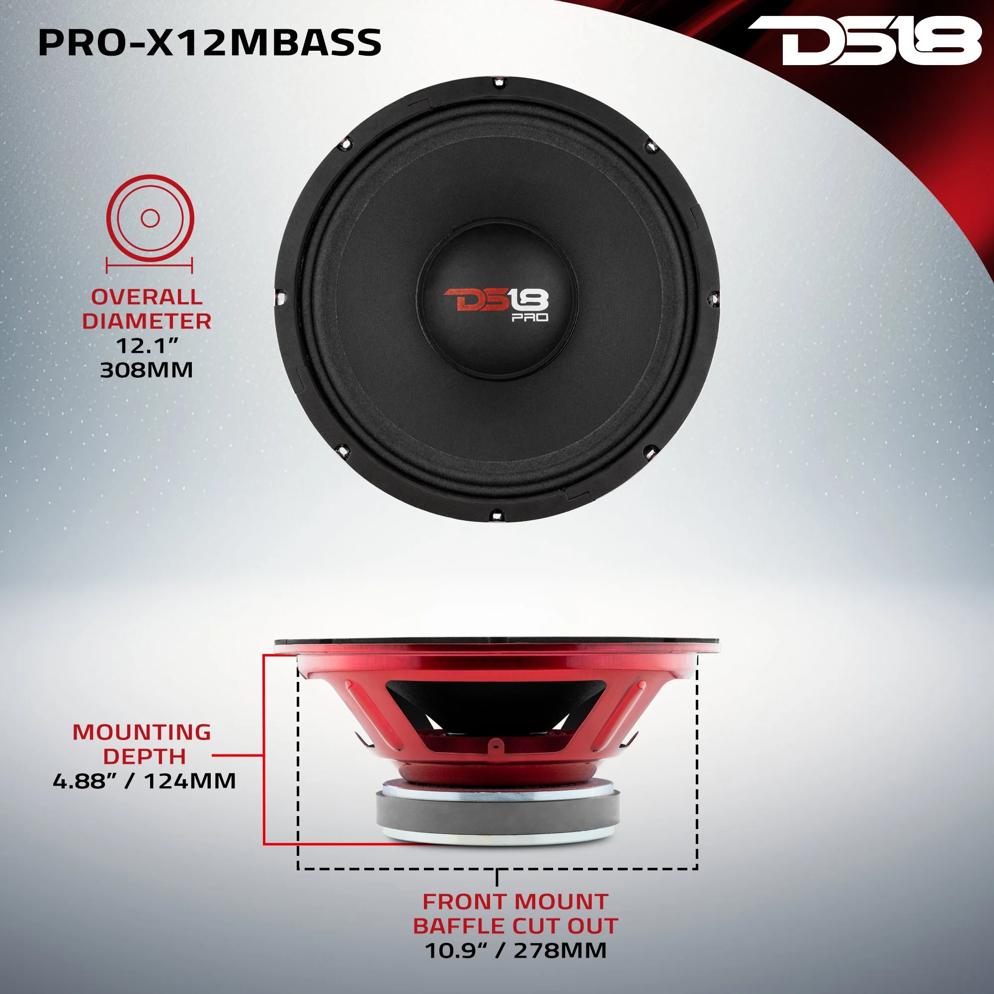 PRO-X 12" Mid-Bass Loudspeaker | 500W RMS 8-Ohm - Image 7