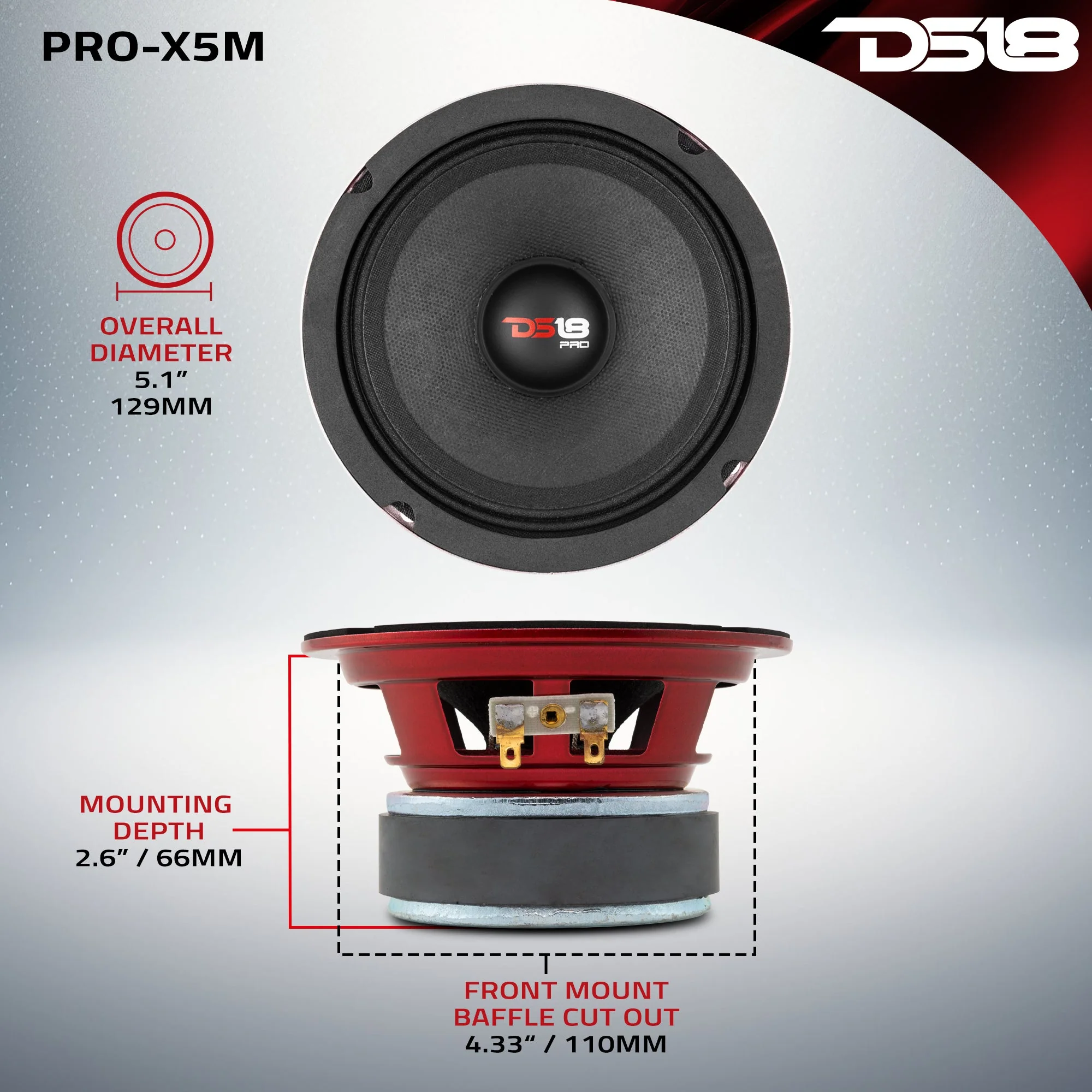 PRO-X 12" Mid-Range Loudspeaker 450 Watts Rms 8-Ohm - Image 7