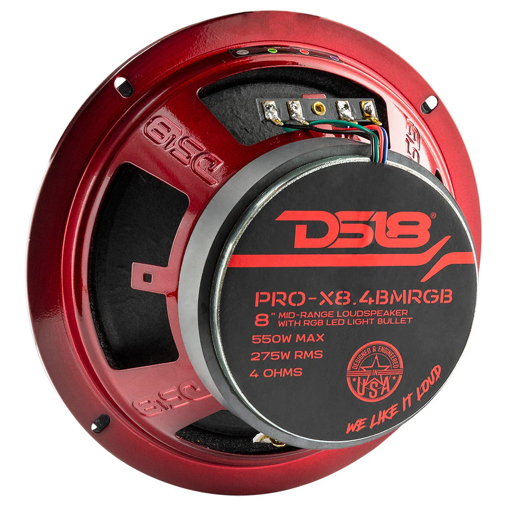 PRO-X 8" Mid-Range Loudspeaker with RGB Light Bullet 275 Watts Rms 4-Ohm - Image 4