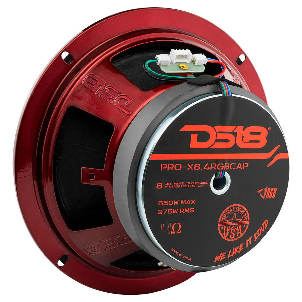 PRO-X 8" Mid-Range Loudspeaker with RGB Light Dust Cap 275 Watts Rms 4-Ohm - Image 4