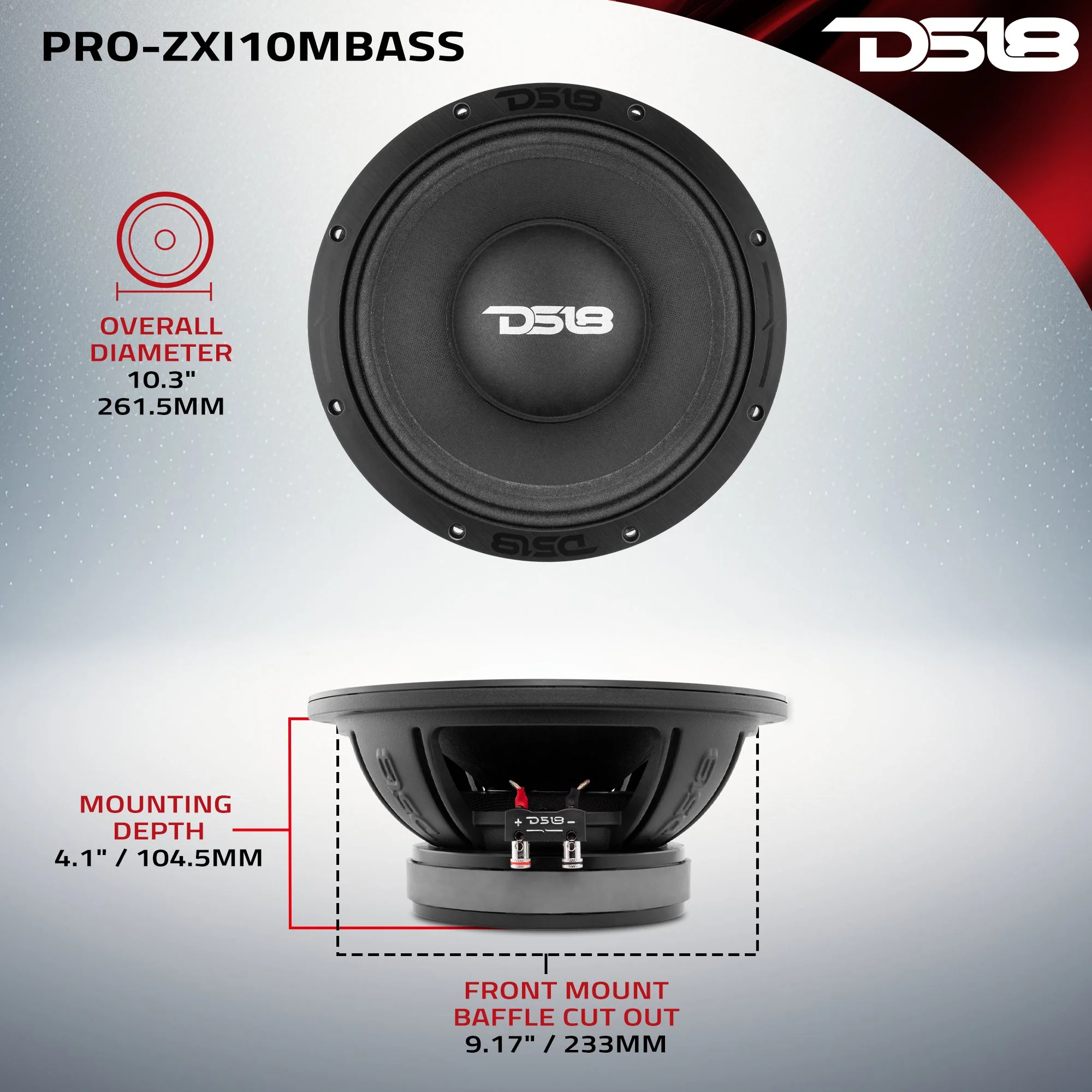 PRO-ZXI 10" Mid-Bass Loudspeaker With Neodymium/Ferrite Magnets 500 Watts Rms 8-Ohm - Image 7