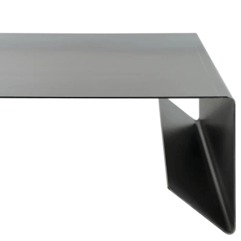 Rectangular Metal Coffee Table with storage Heavy Duty Raw Steel - Image 2