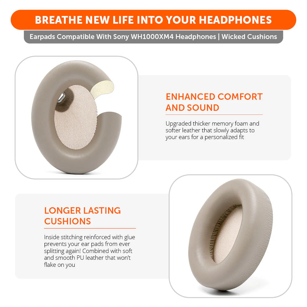Replacement Ear Pads For Sony WH1000XM4 Over-Ear Headphones - Image 7