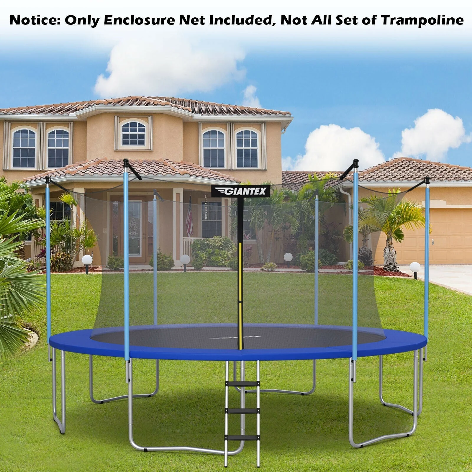 Replacement Weather-Resistant Trampoline Safety Enclosure Net-15 ft - Image 2