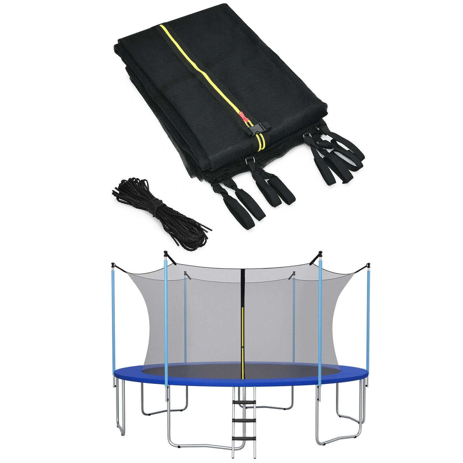 Replacement Weather-Resistant Trampoline Safety Enclosure Net-15 ft - Image 6
