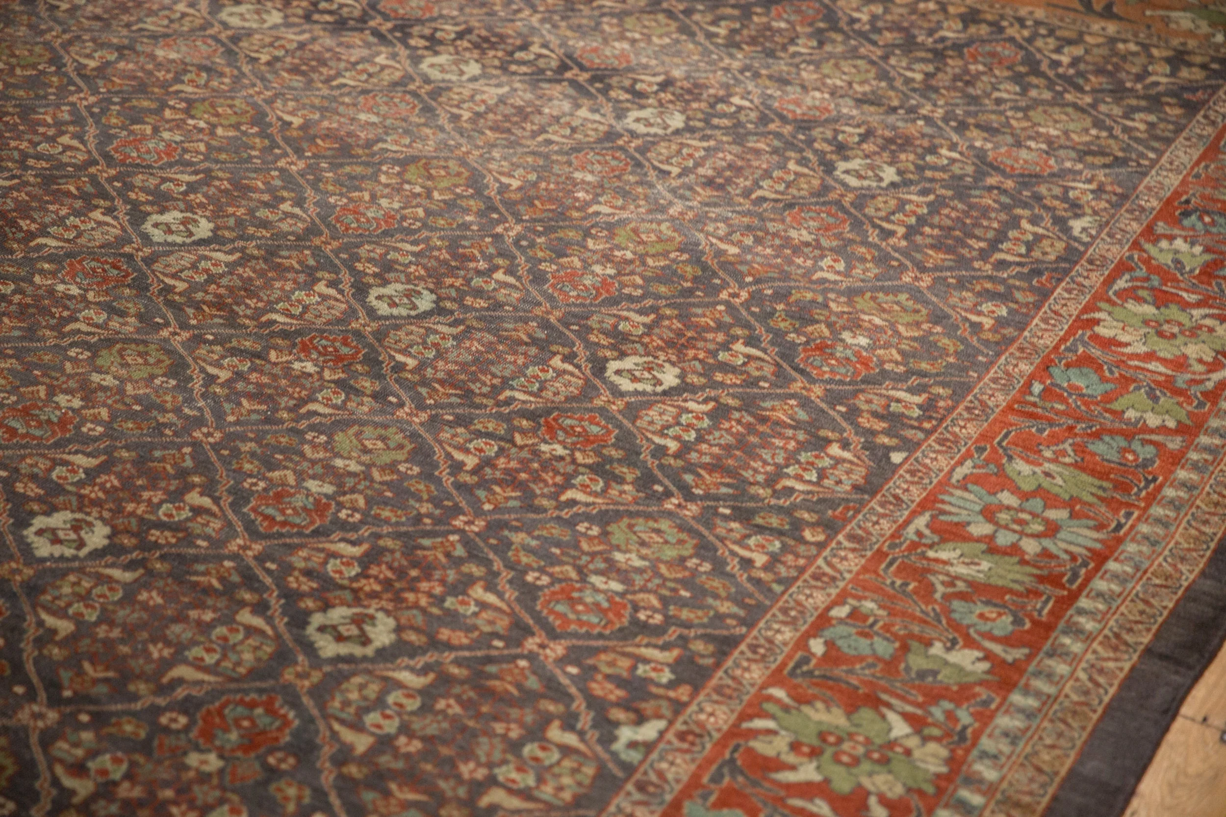 RESERVED 10.5x13.5 Vintage Distressed Mahal Carpet - Image 10