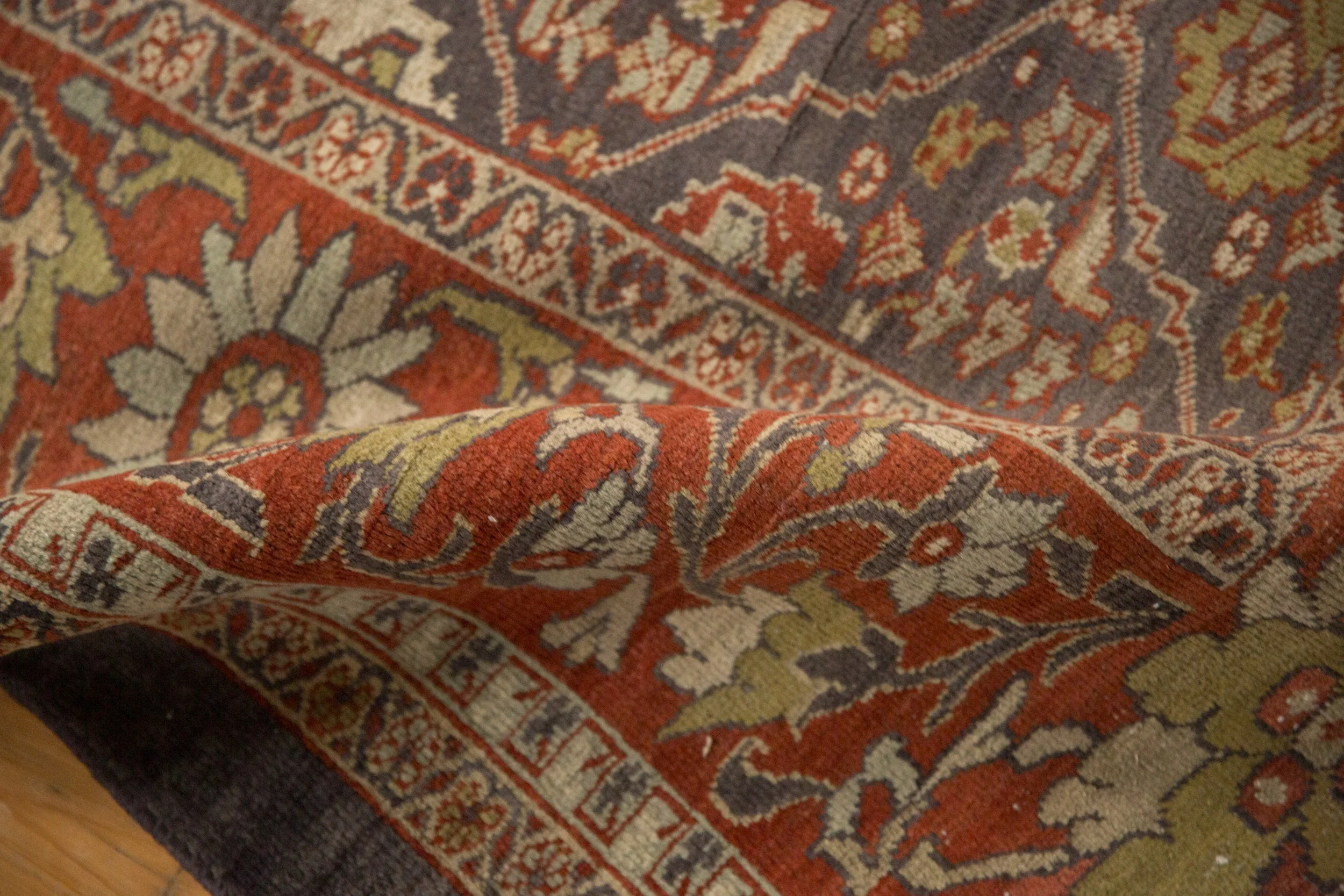 RESERVED 10.5x13.5 Vintage Distressed Mahal Carpet - Image 11