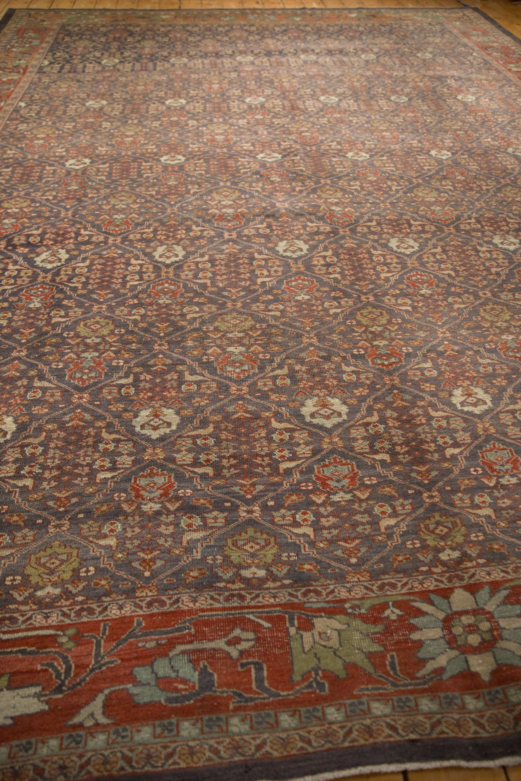 RESERVED 10.5x13.5 Vintage Distressed Mahal Carpet - Image 7