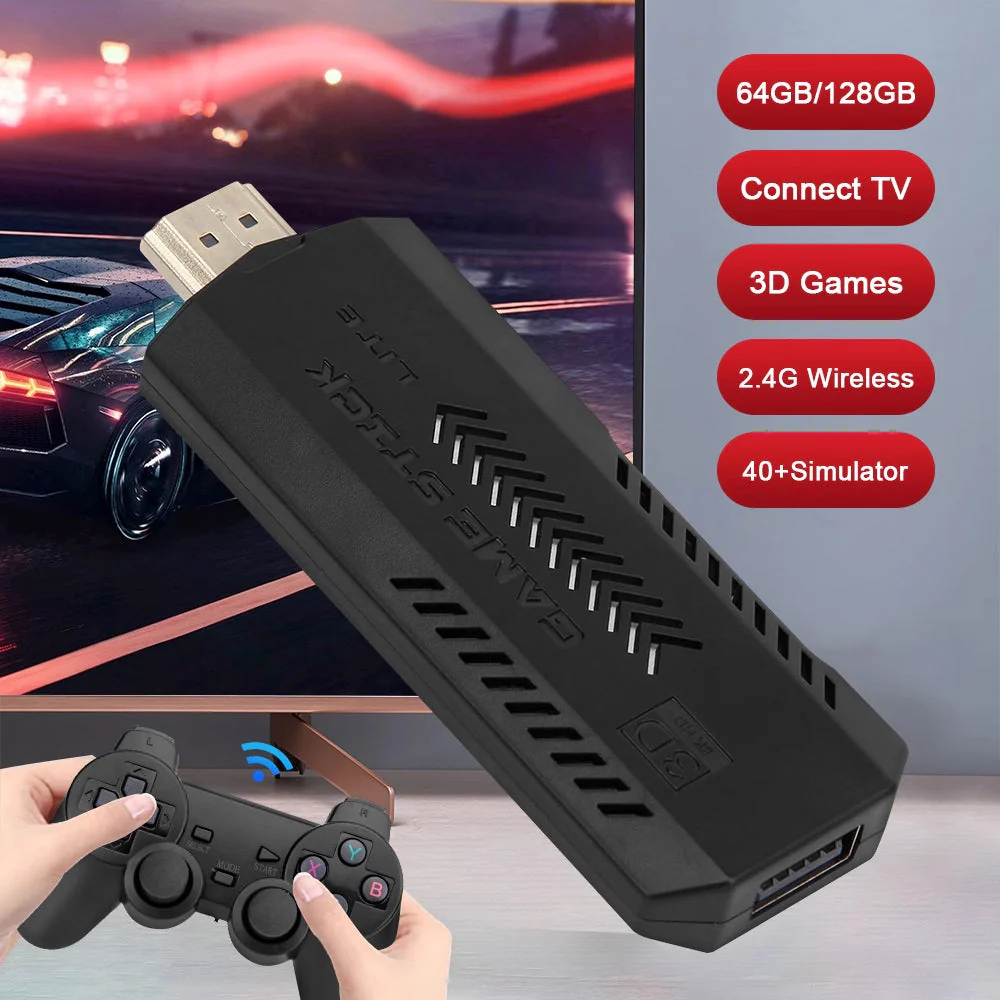 Retro 4K HDMI Game Stick – 30K+ Games with 2 Wireless Controllers - Image 4