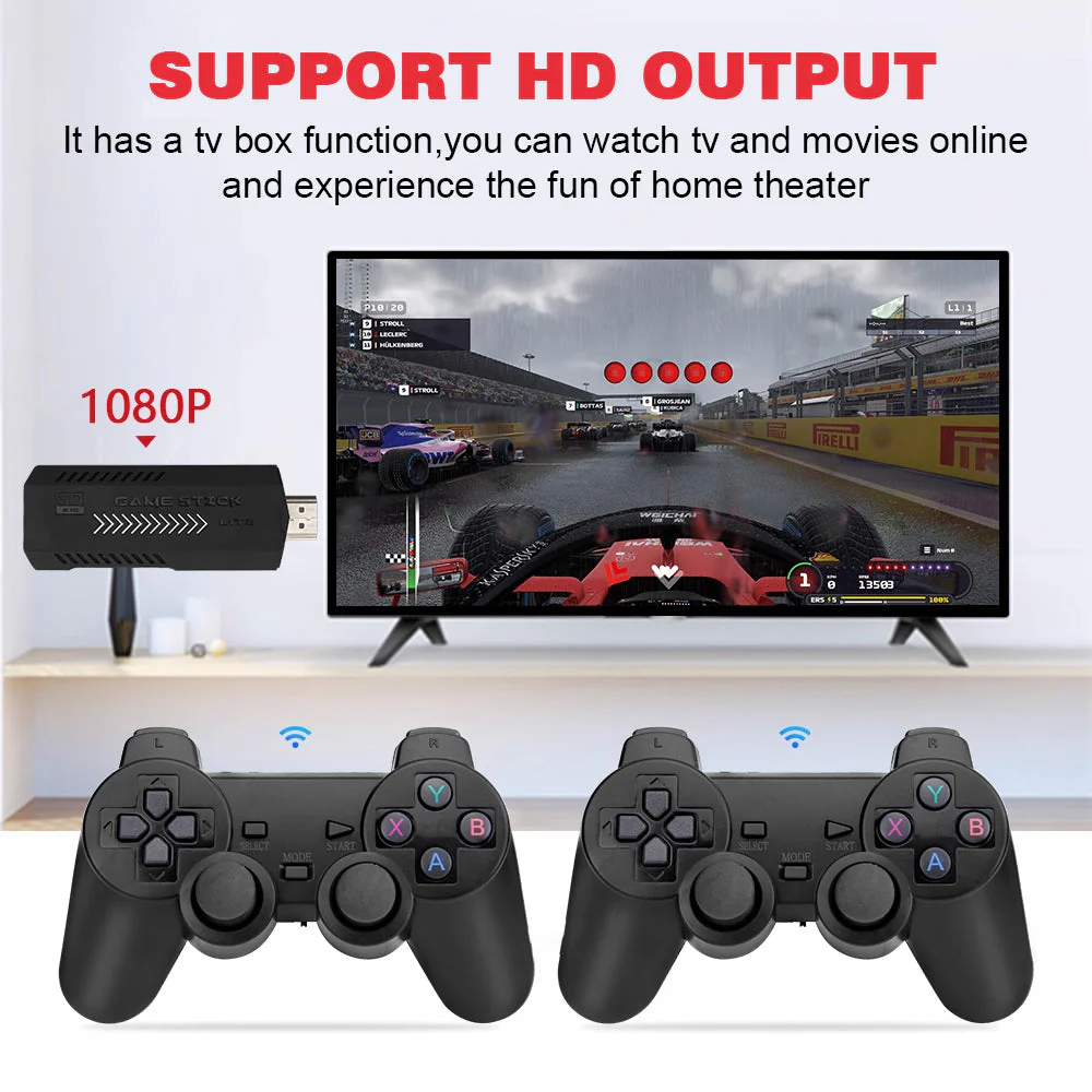 Retro 4K HDMI Game Stick – 30K+ Games with 2 Wireless Controllers - Image 8