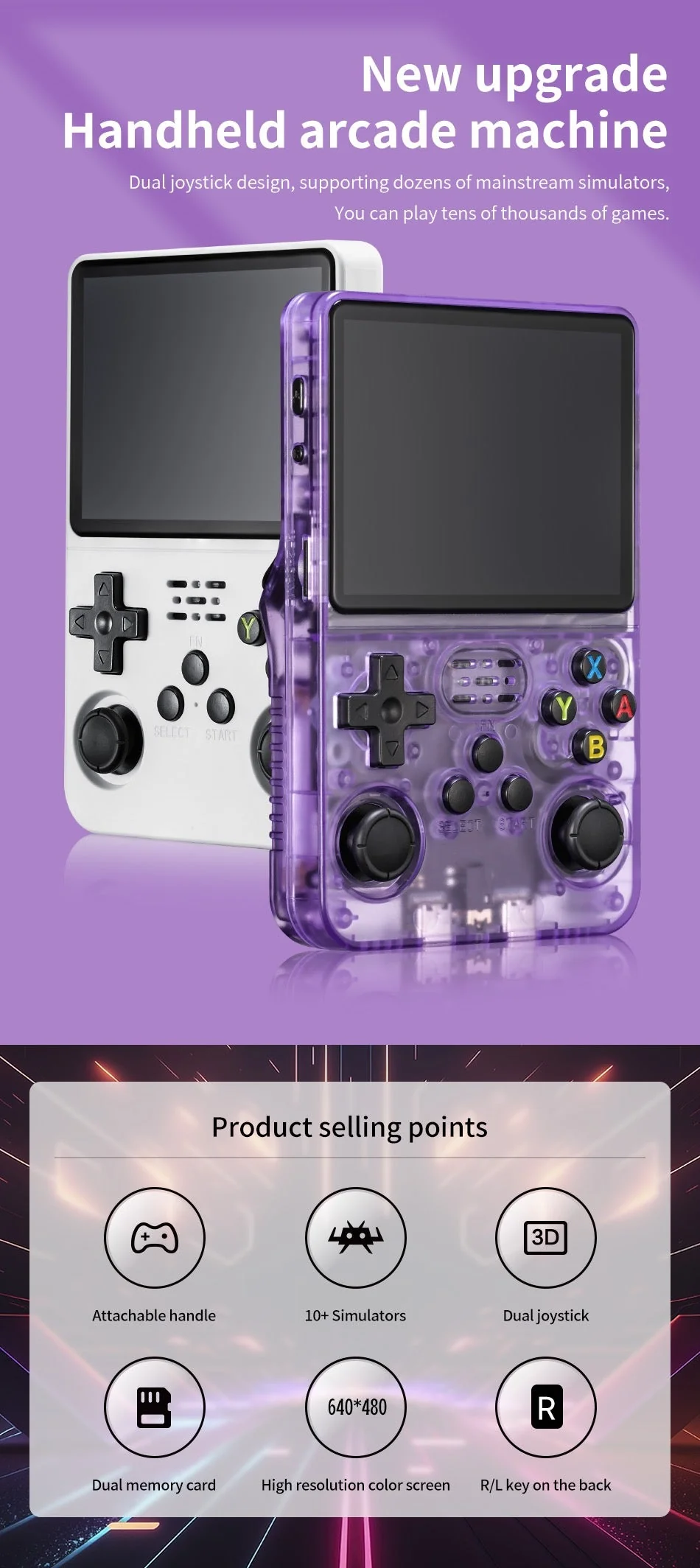 RetroRush Ultimate Retro Handheld Gaming Console – 128GB Pocket Arcade, Hi-Res Screen, 20k Games! - Image 17