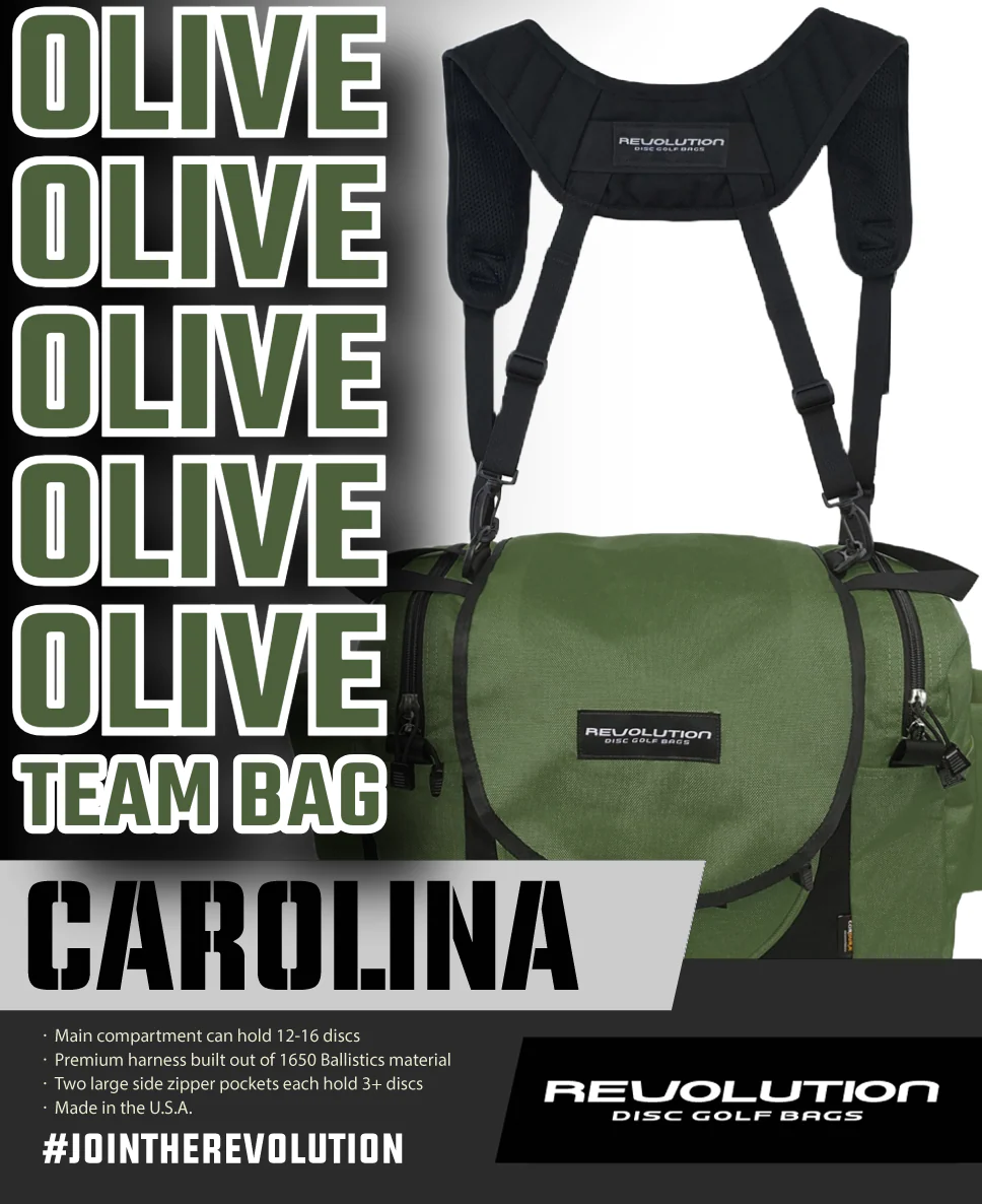 Revolution Carolina Team V3 Disc Golf Bag - Olive Green - Image 9