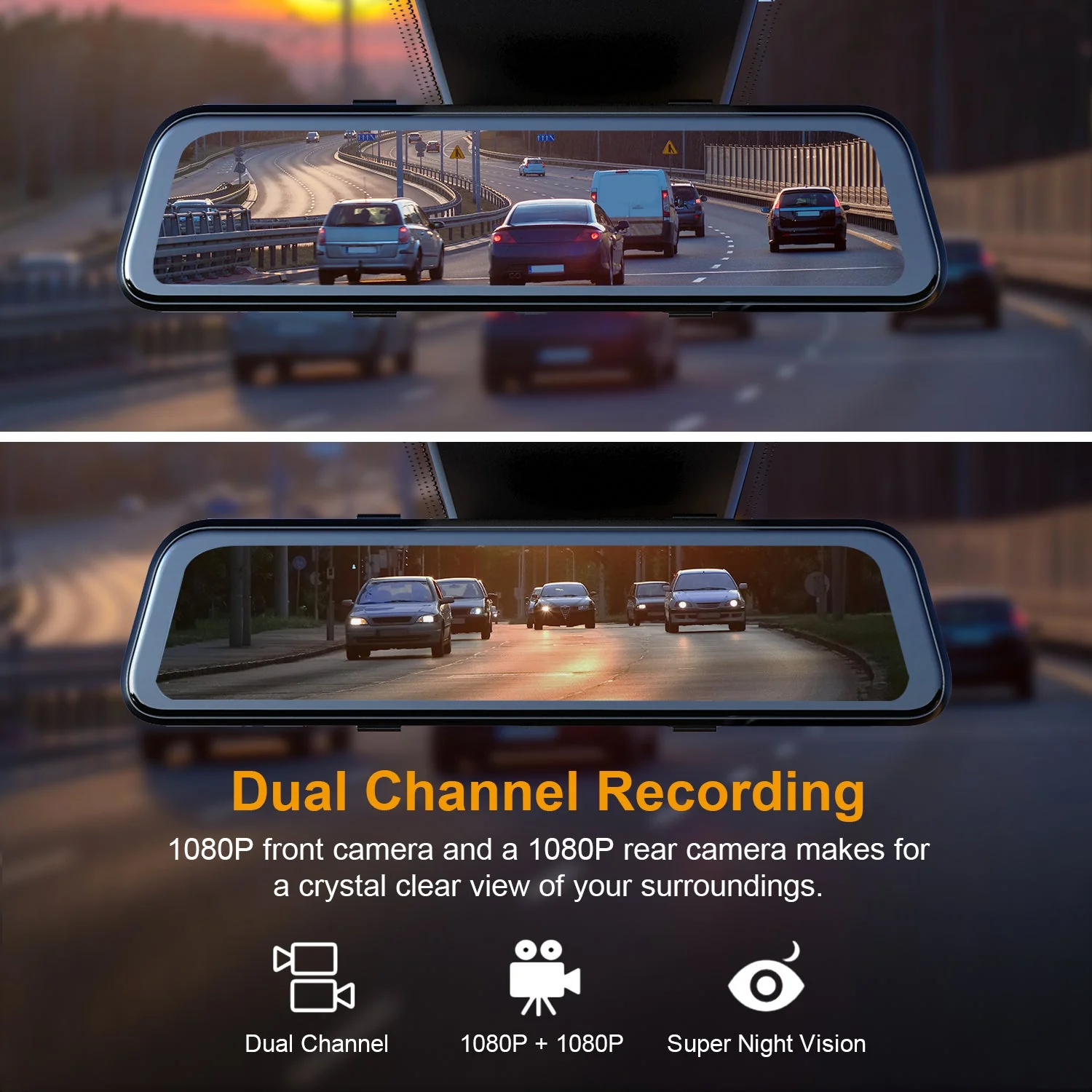 Rexing M2 Smart BSD ADAS Dual Mirror Dash Cam 1080p (Front+Rear) with GPS - Image 3