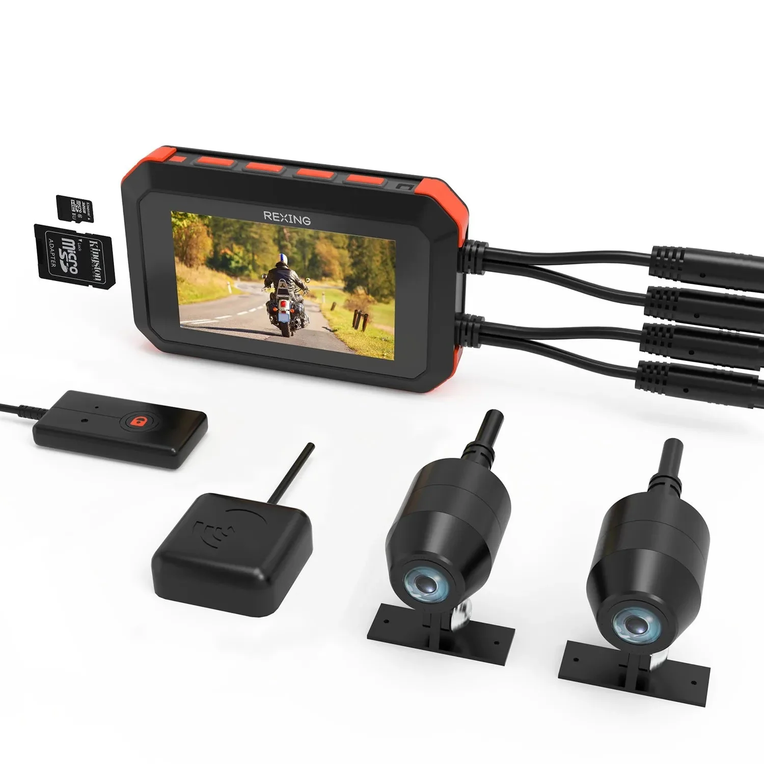 Rexing MTC1 Dual Camera Front and Rear 1080p Motorcycle Dash Cam with WiFi and GPS - Image 2
