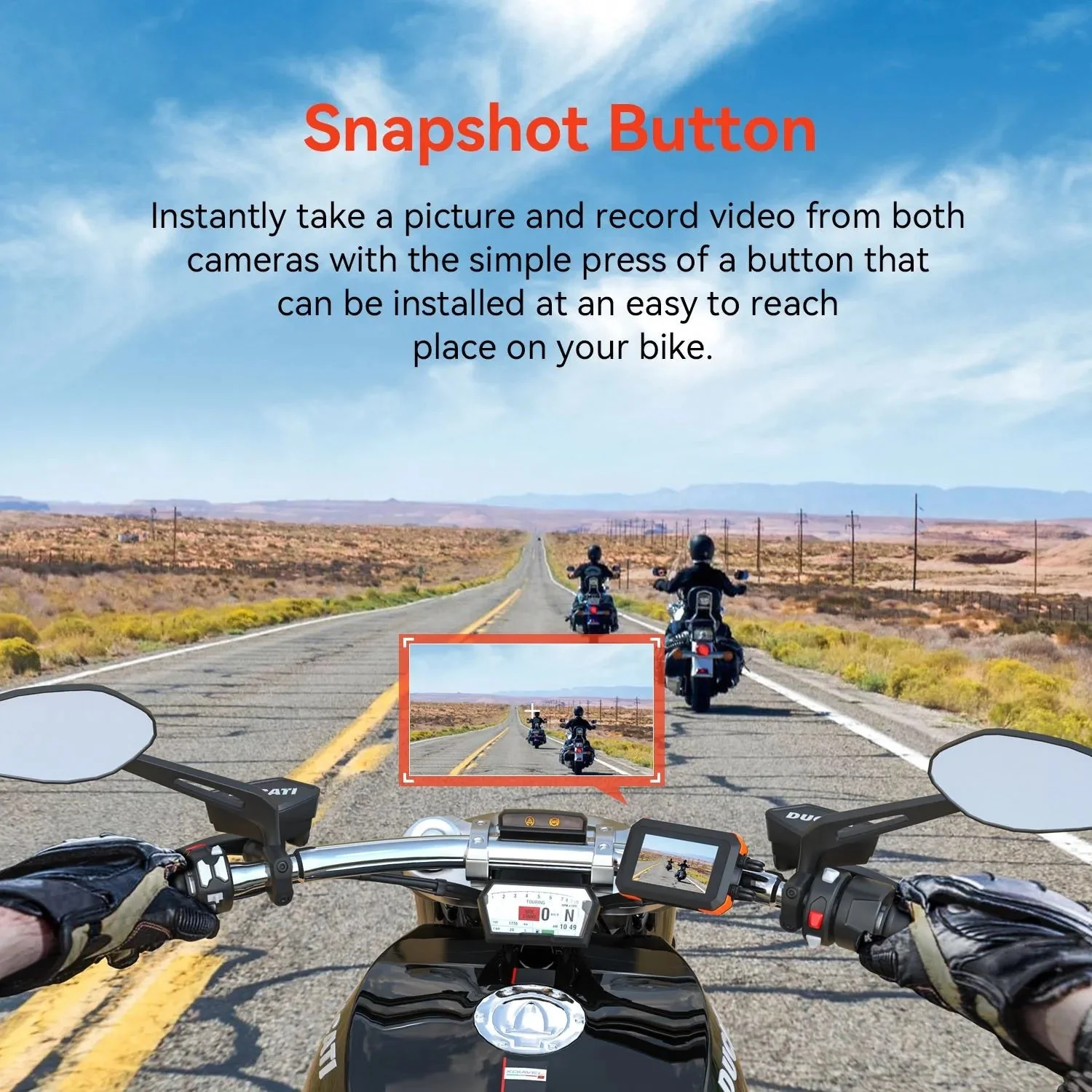 Rexing MTC1 Dual Camera Front and Rear 1080p Motorcycle Dash Cam with WiFi and GPS - Image 6