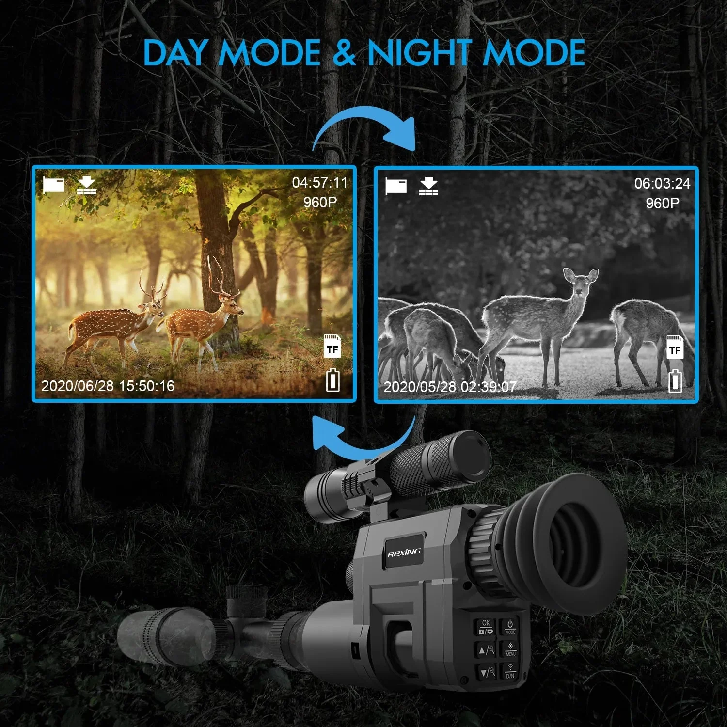 Rexing NVS1 Digital Infrared Night Vision Scope Camera HD Video Recording with Wi-Fi - Image 4