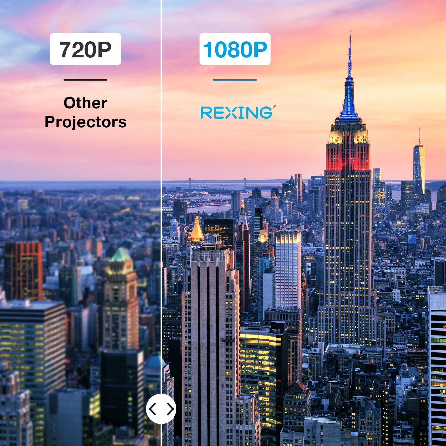 REXING PRD615 Smart Home Projector 750 ANSI Lumens HD - Image 3