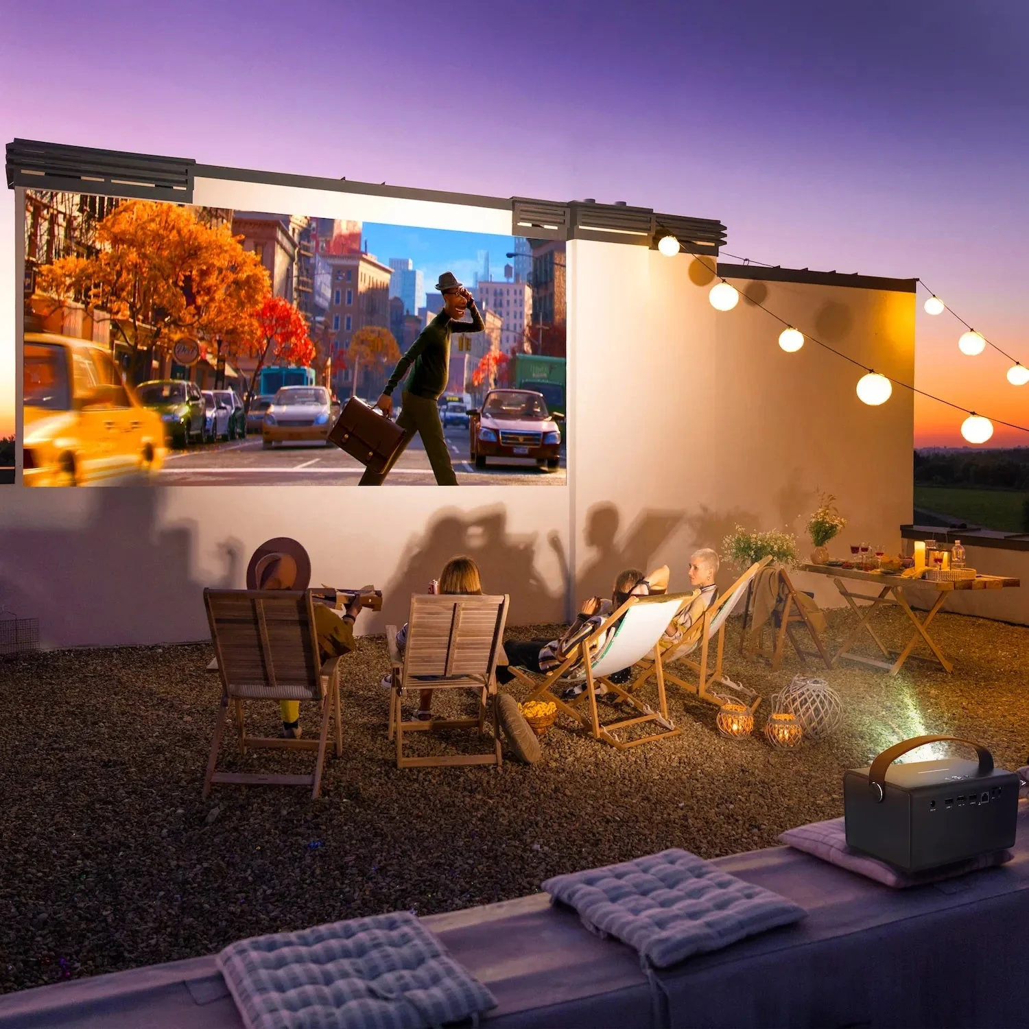 Rexing PV7 Pro Smart DLP Projector 600ANSI with 3D Projection, Wi-Fi, Bluetooth - Image 2