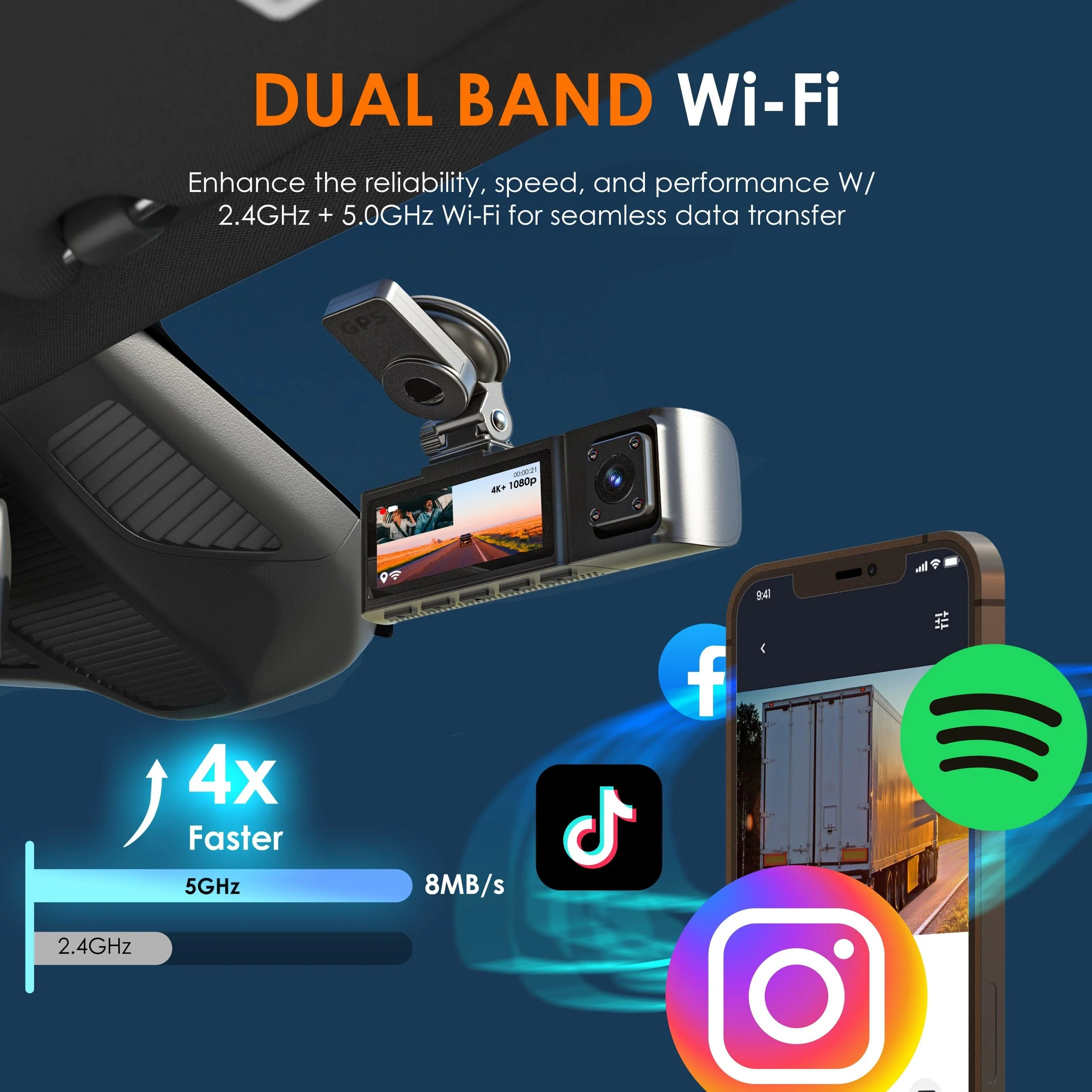 Rexing R316 4K Dash Cam with Wi-Fi & GPS - Image 2