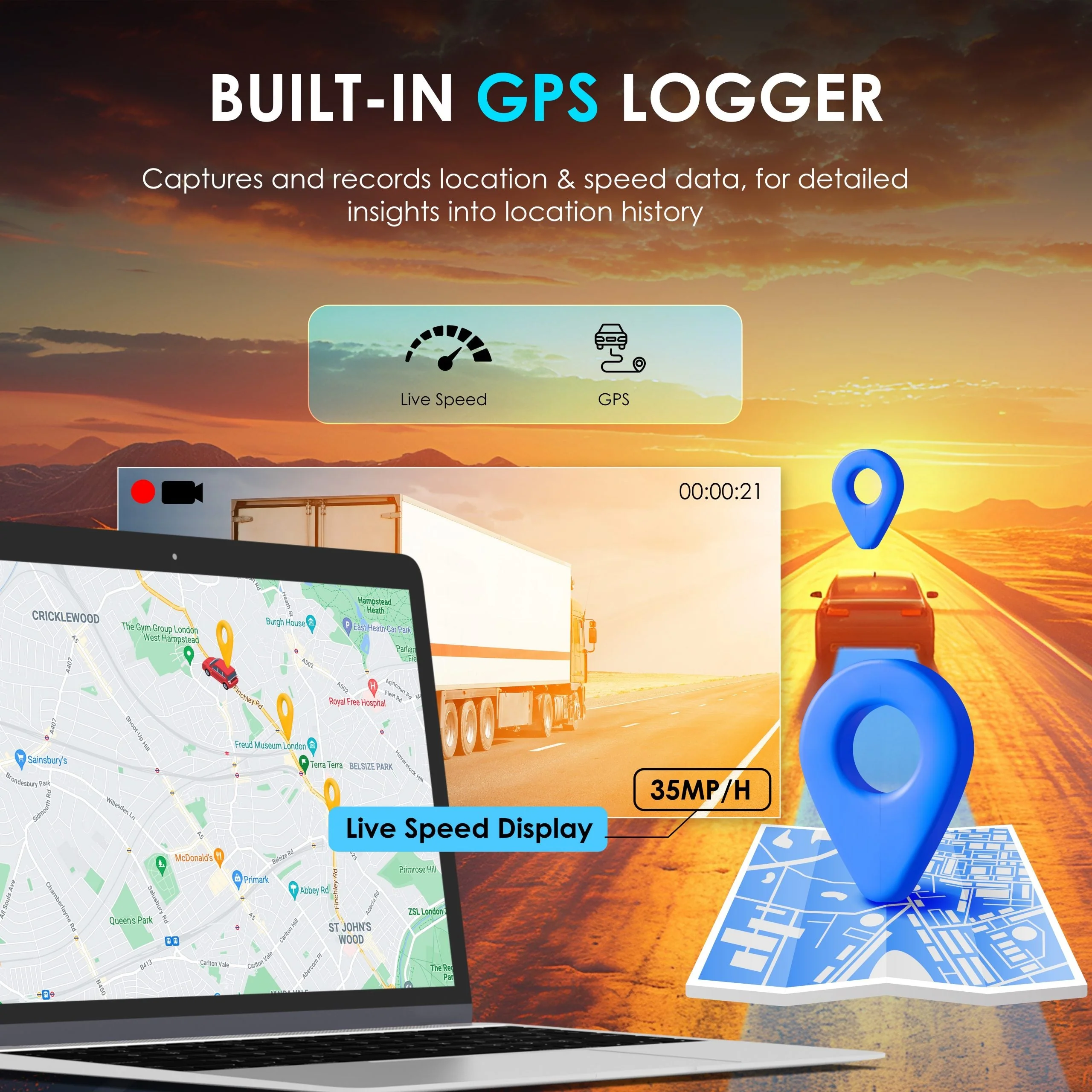 Rexing R316 4K Dash Cam with Wi-Fi & GPS - Image 8