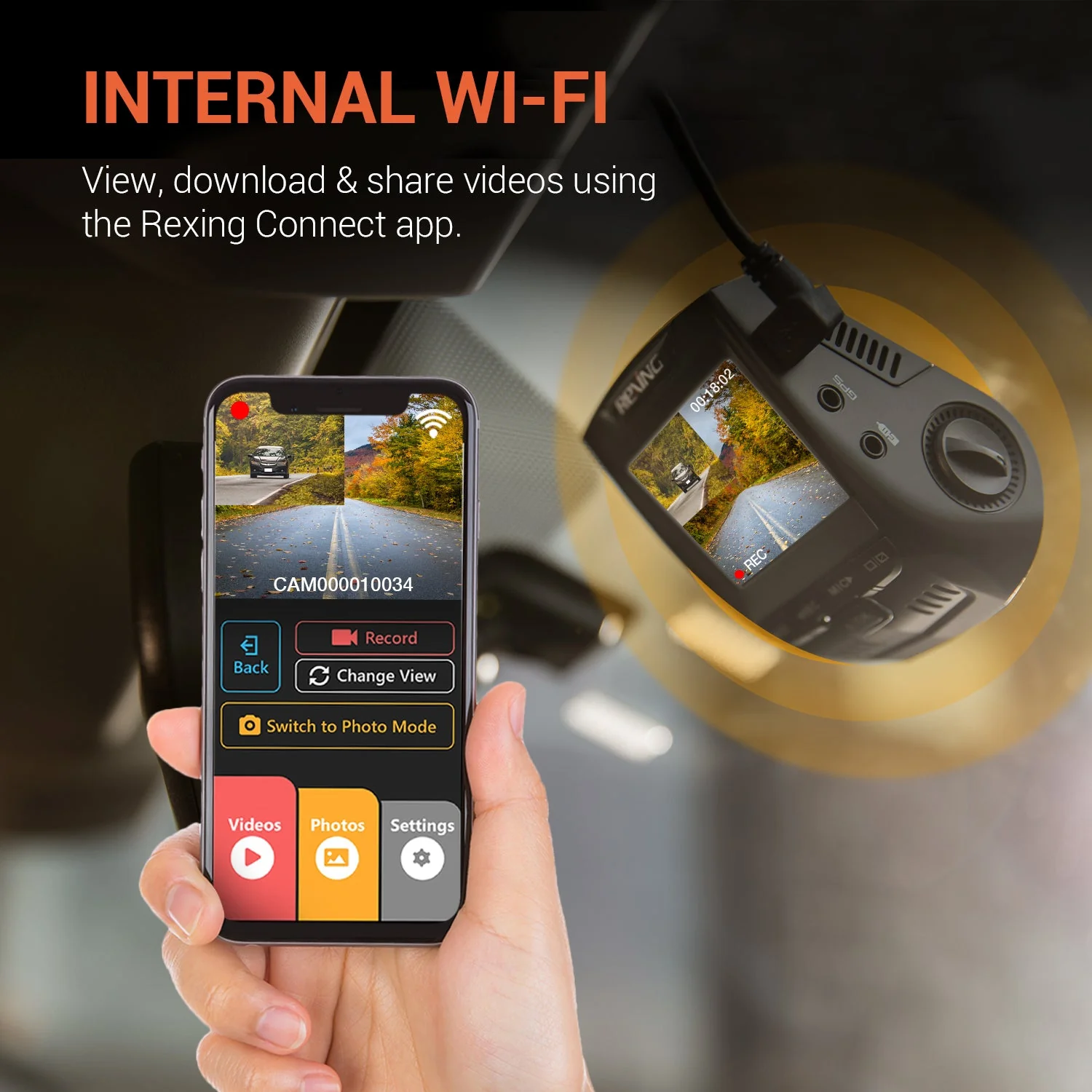Rexing V1P 4K Dual Channel Dash Cam 4K+1080p with Wi-Fi - Image 4