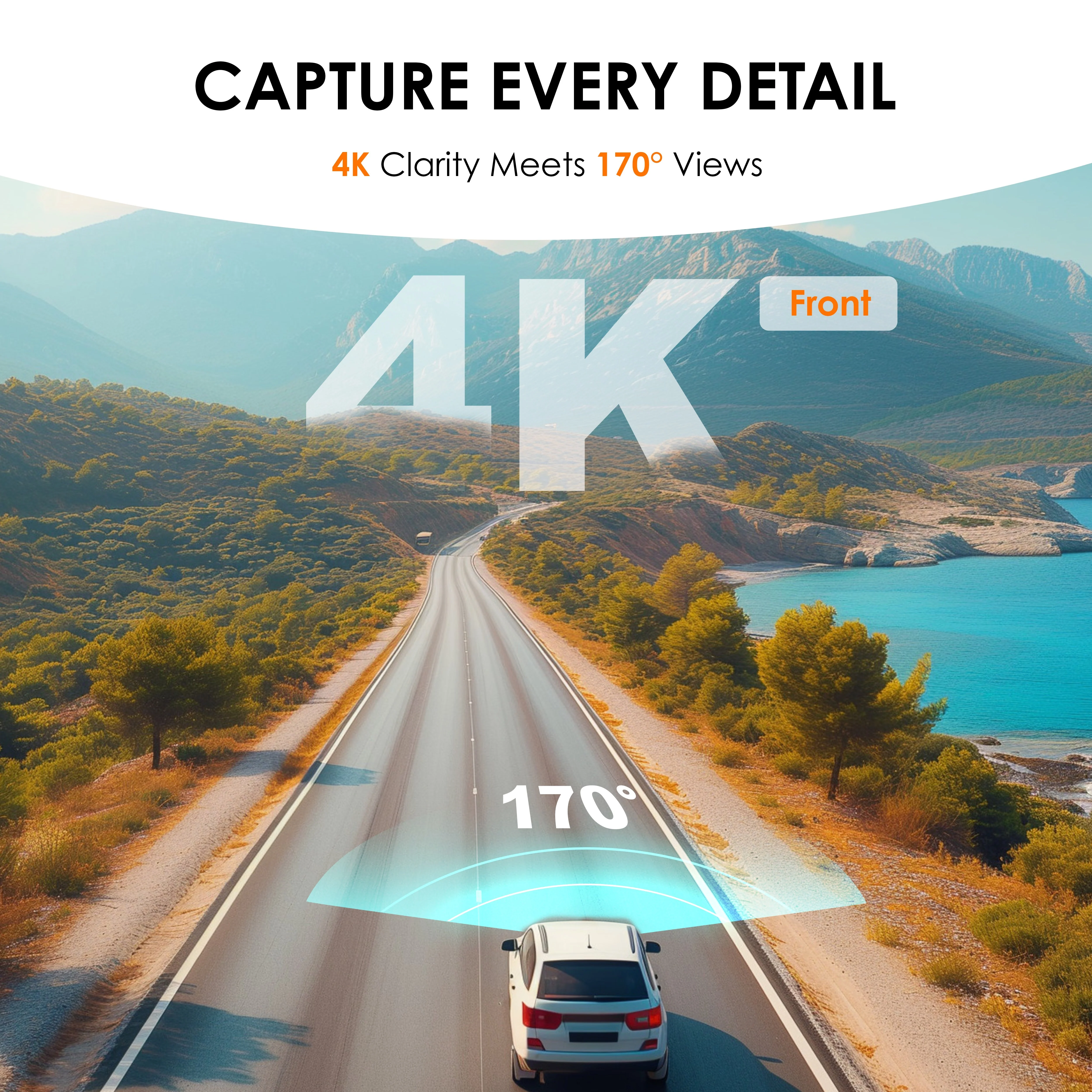 Rexing - V1P Flex X4 4K WiFi Dual Dash Cam - Black - Image 4