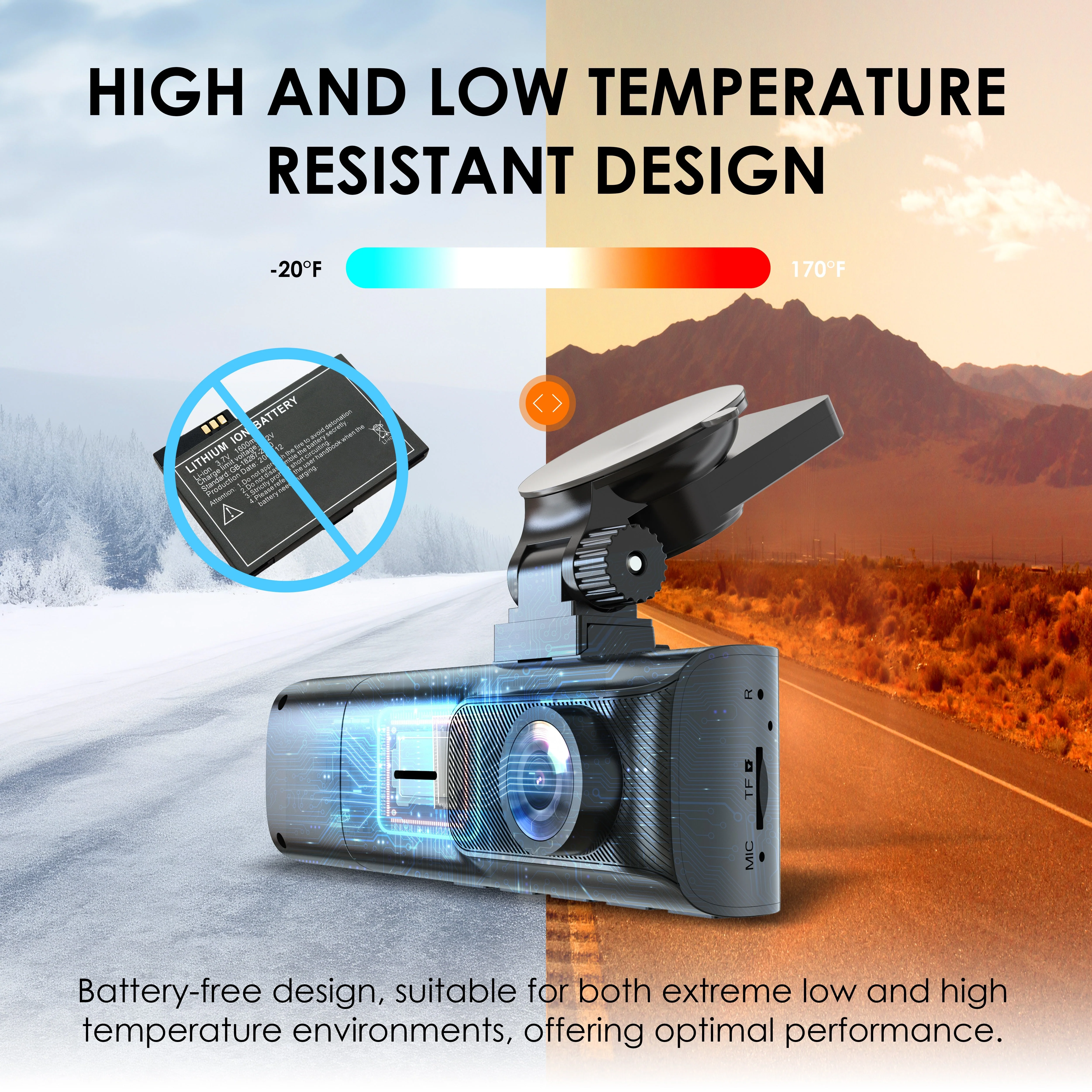 Rexing - V1P Flex X4 4K WiFi Dual Dash Cam - Black - Image 6