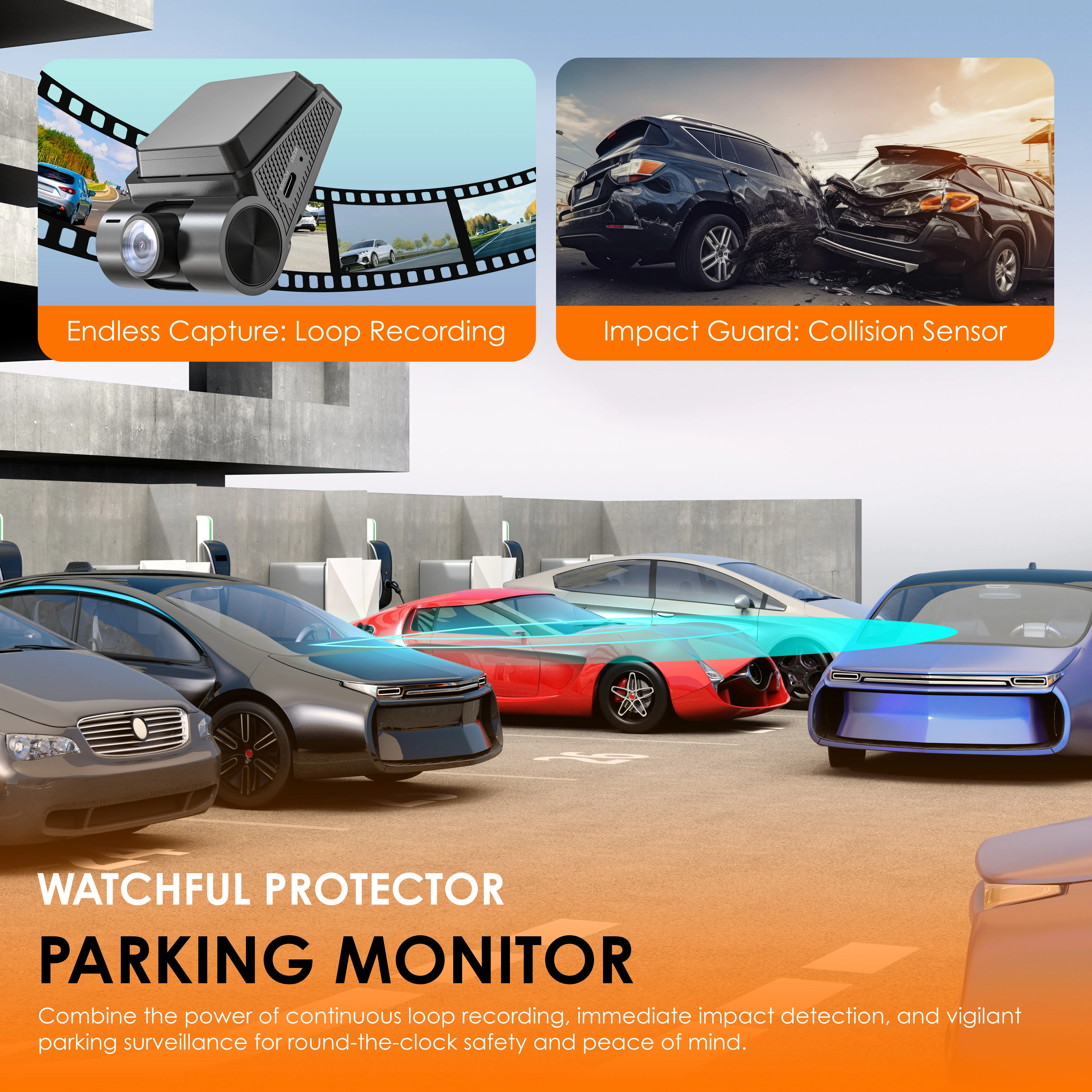Rexing - V1P Flex X4 4K WiFi Dual Dash Cam - Black - Image 7