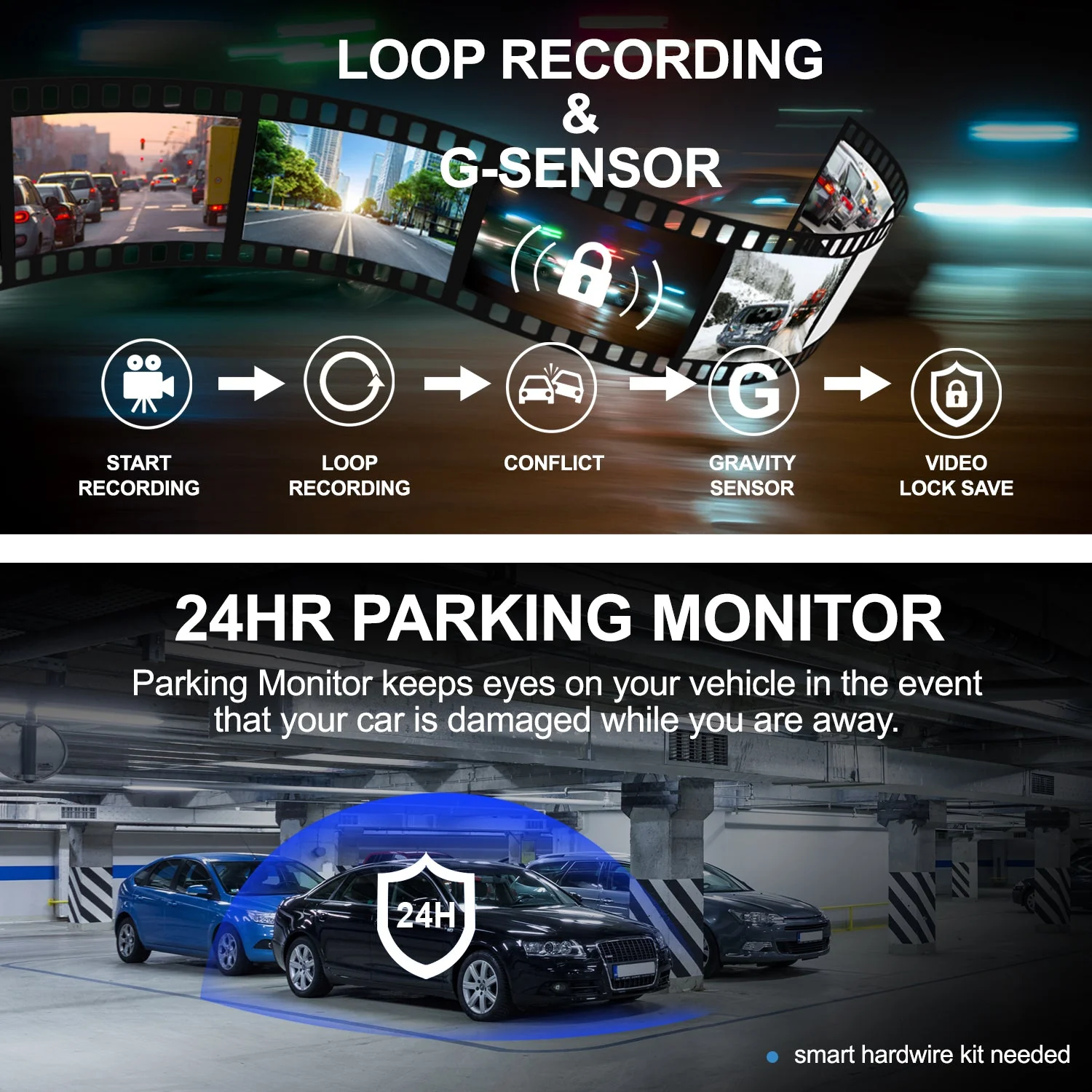 Rexing V1P Max 4K UHD Dual Channel Dash Cam 4K 3840×2160 Front + 1080p Rear with Wi-Fi and GPS - Image 6
