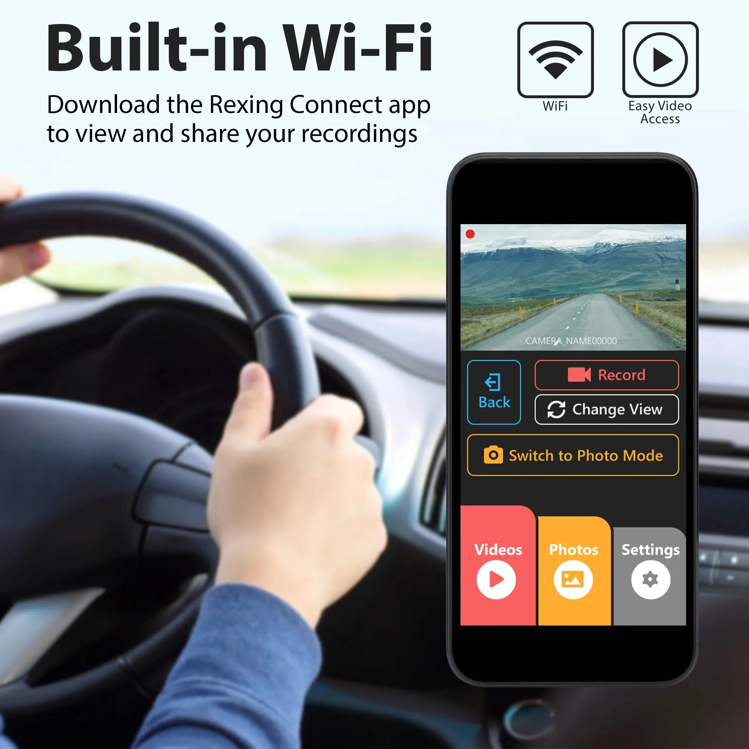 Rexing V1P Pro Dual 1080p Full HD Front and Rear Dash Cam with Wi-Fi and Built-in GPS Logger - Image 5