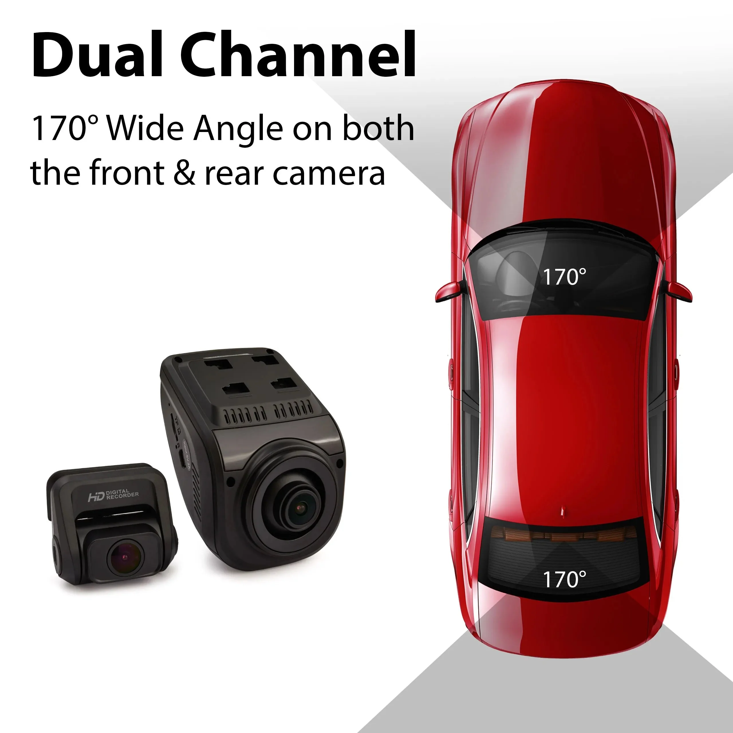 Rexing V1P Pro Dual 1080p Full HD Front and Rear Dash Cam with Wi-Fi and Built-in GPS Logger - Image 7