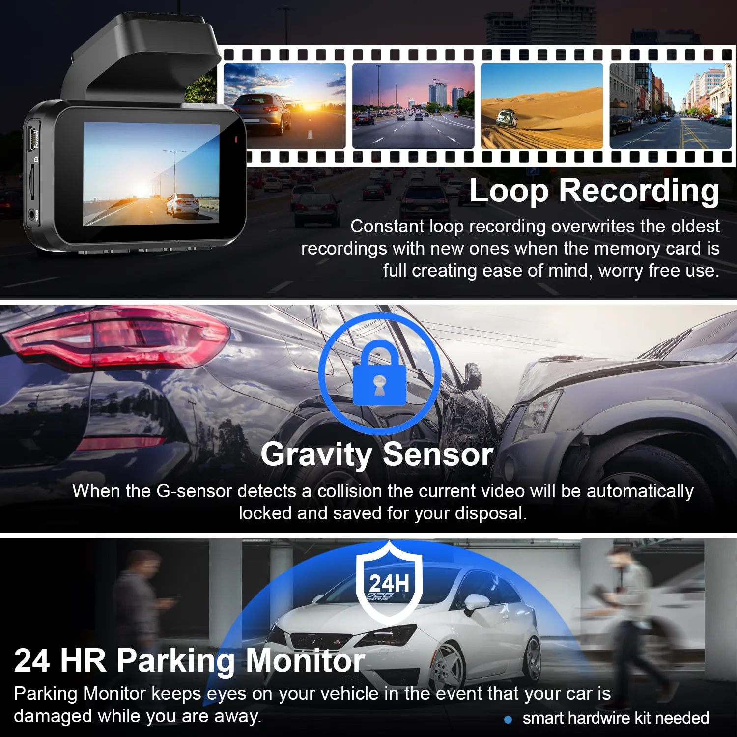 Rexing V5 Bundle Dash Cam 3-Channel Premium 4K with Wi-Fi and GPS - Image 5