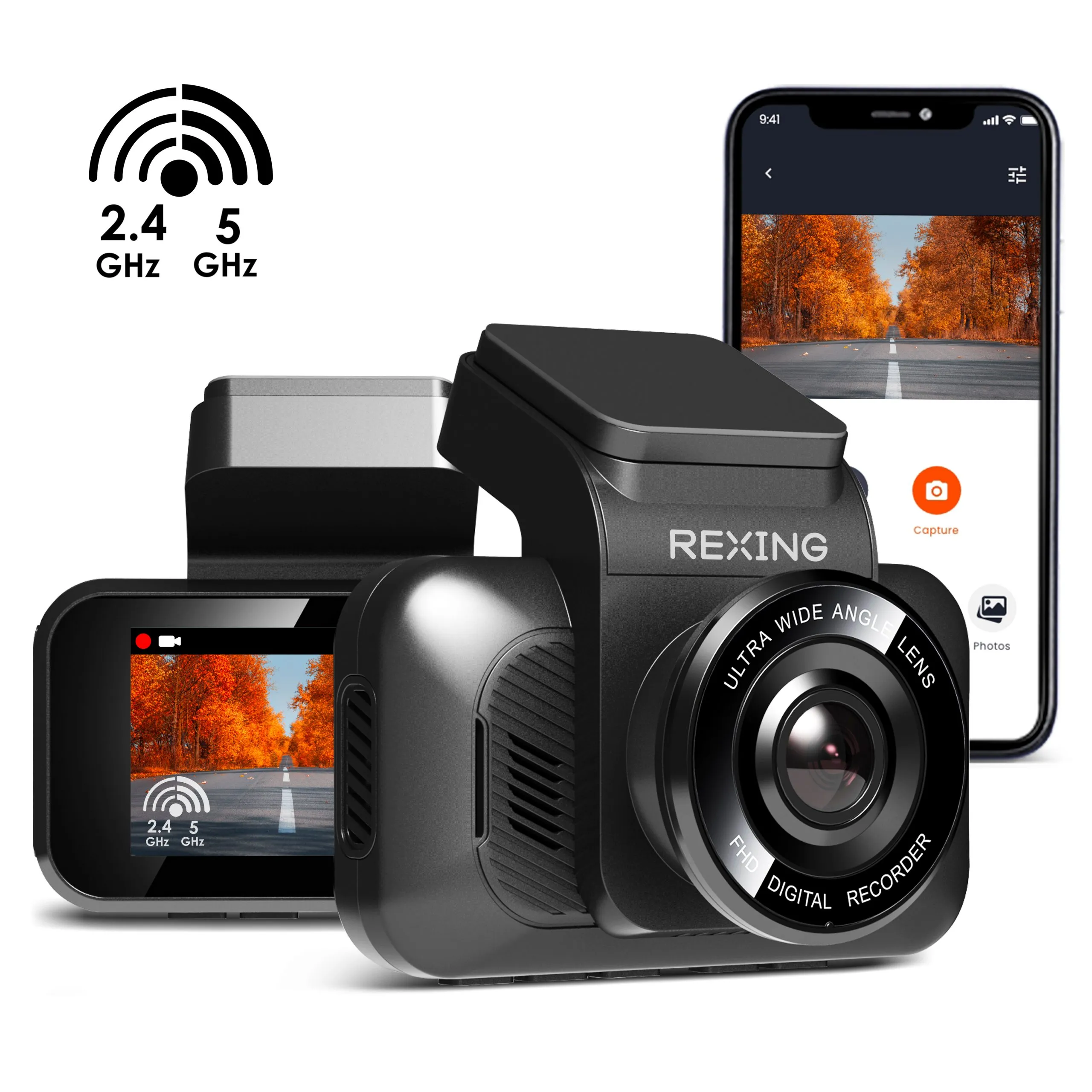 Rexing V55 Dash Cam – 4K Modular Capabilities, 5.0 GHz Wi-Fi, and GPS Car Dash Camera Recorder - Image 13