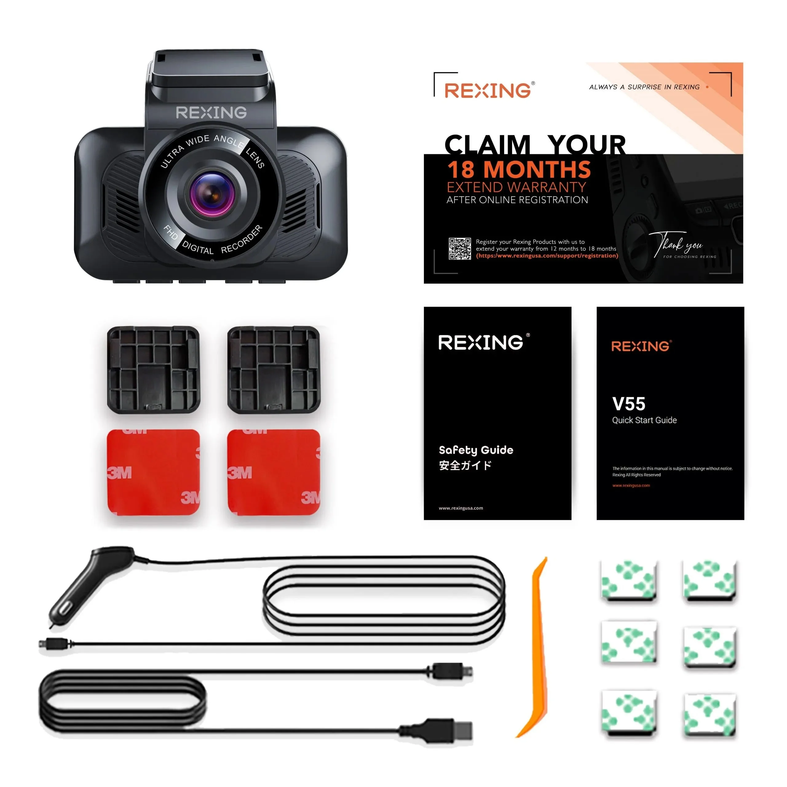 Rexing V55 Dash Cam – 4K Modular Capabilities, 5.0 GHz Wi-Fi, and GPS Car Dash Camera Recorder - Image 9