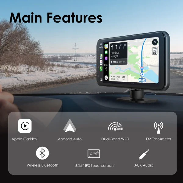 REXING Wireless Multimedia Receiver RoadMate CPStream – CarPlay + Android Auto - Image 2