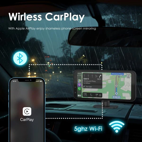 REXING Wireless Multimedia Receiver RoadMate CPStream – CarPlay + Android Auto - Image 3