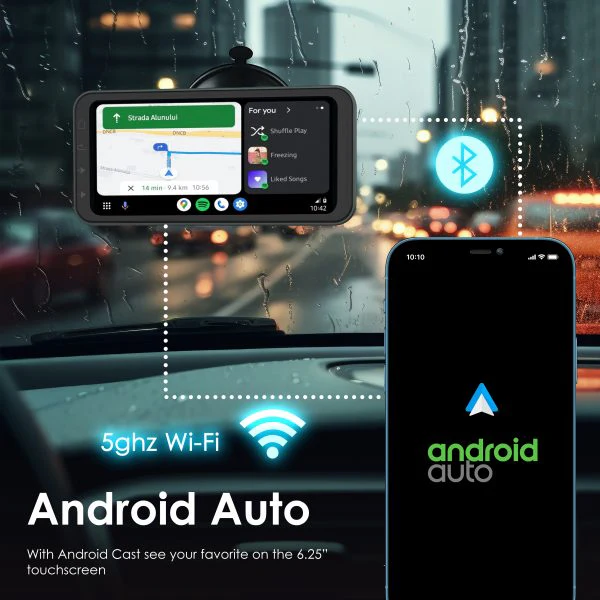 REXING Wireless Multimedia Receiver RoadMate CPStream – CarPlay + Android Auto - Image 4