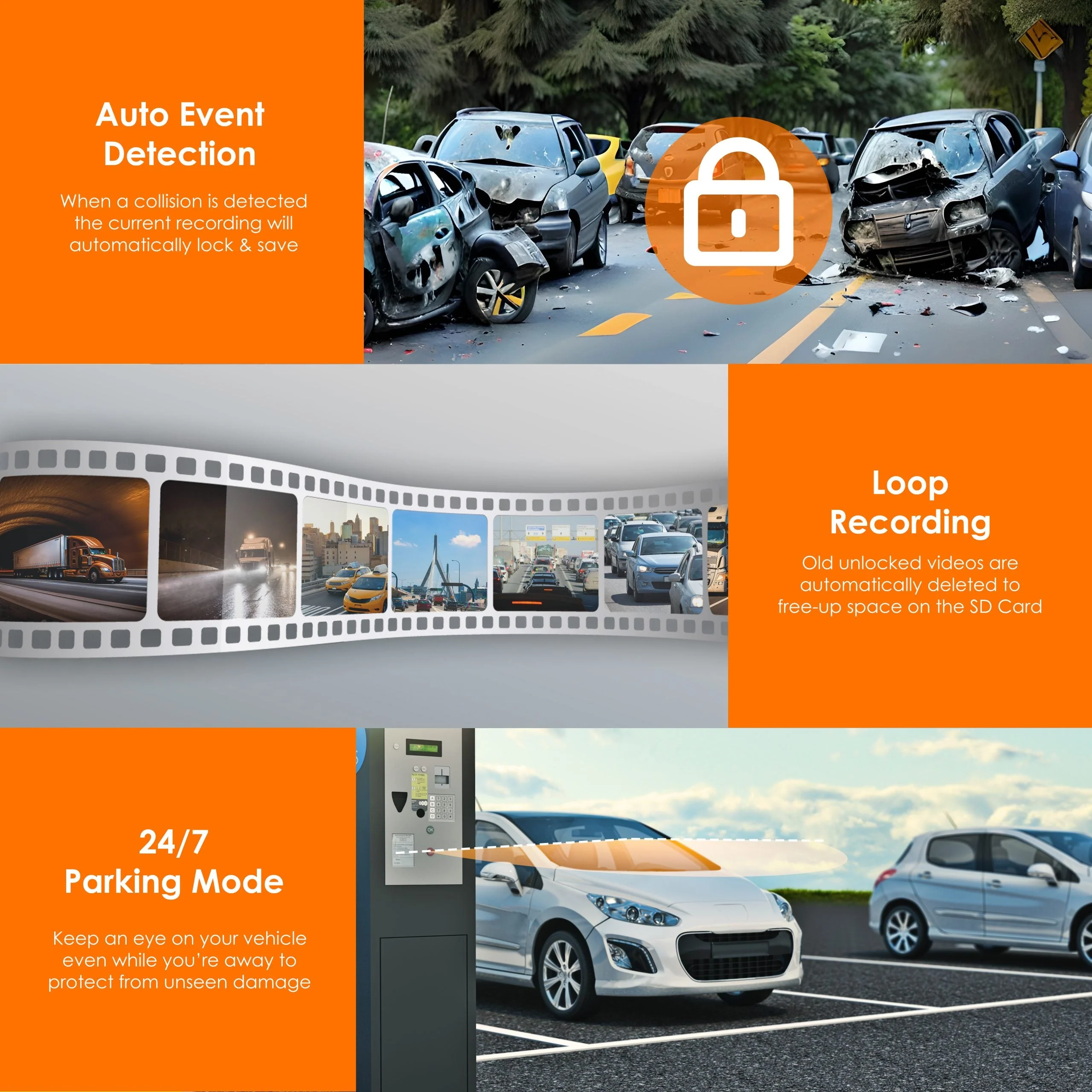 RexingUSA M2 MAX – 2-Channel Mirror Dash Cam w/ 12” IPS Touch Screen, 4K + 1080p, Wi-Fi, GPS, ADAS,Loop Recording, Backup Camera, Parking Mode, Collision Detection - Image 5