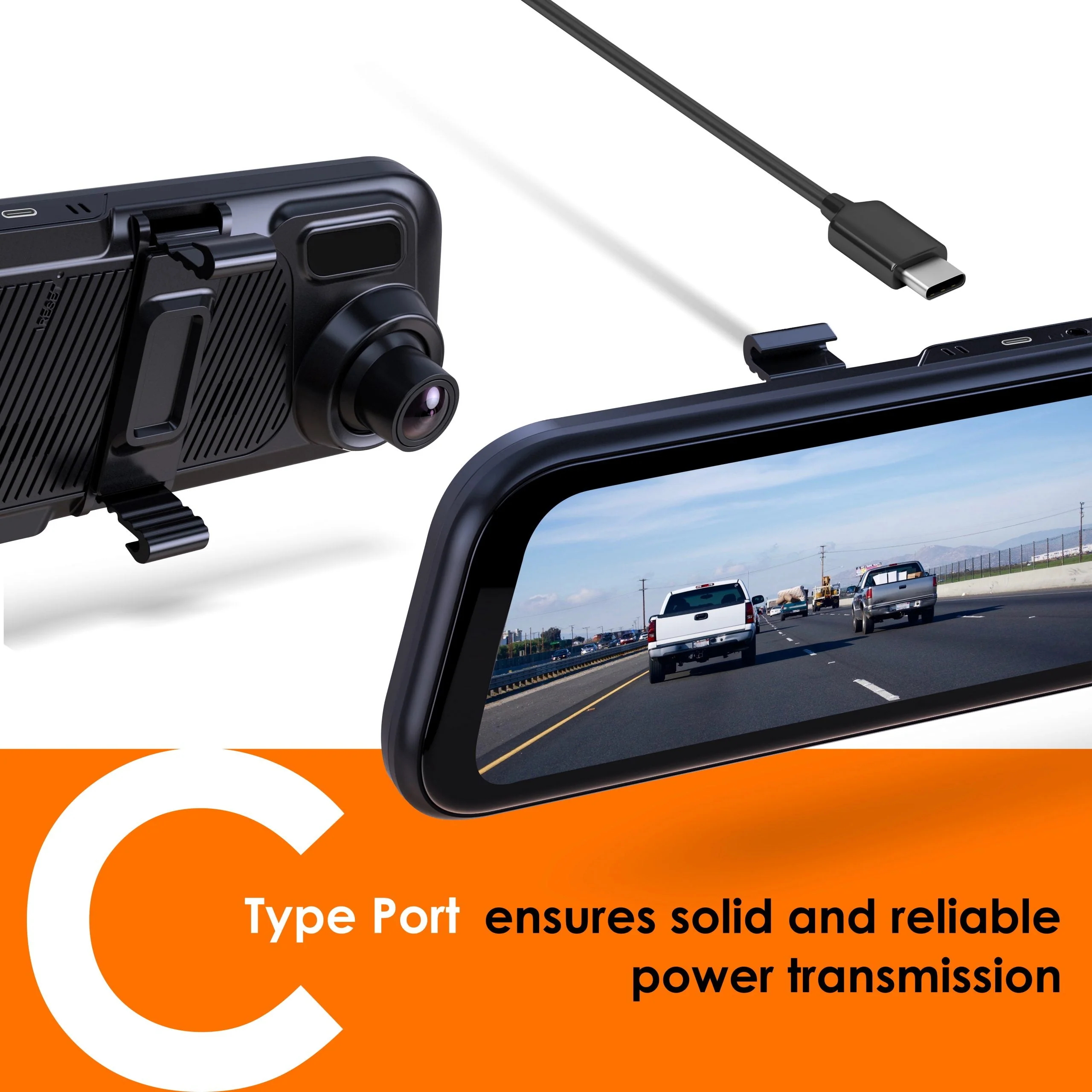 RexingUSA M2 MAX – 2-Channel Mirror Dash Cam w/ 12” IPS Touch Screen, 4K + 1080p, Wi-Fi, GPS, ADAS,Loop Recording, Backup Camera, Parking Mode, Collision Detection - Image 6