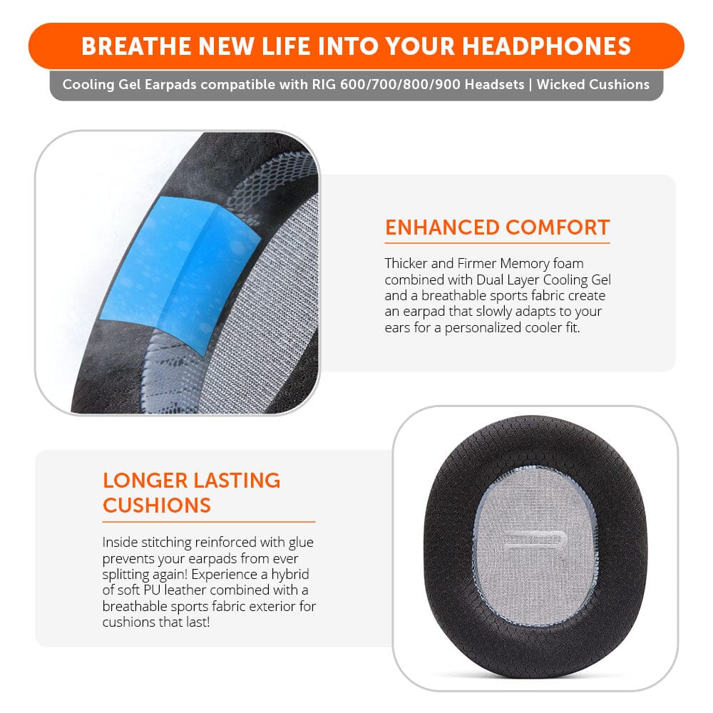 RIG 600, 700, 800 & 900 Series Earpads - WC FreeZe Cooling Gel - Image 19
