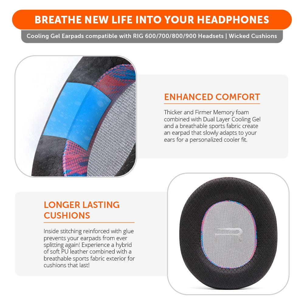 RIG 600, 700, 800 & 900 Series Earpads - WC FreeZe Cooling Gel - Image 25
