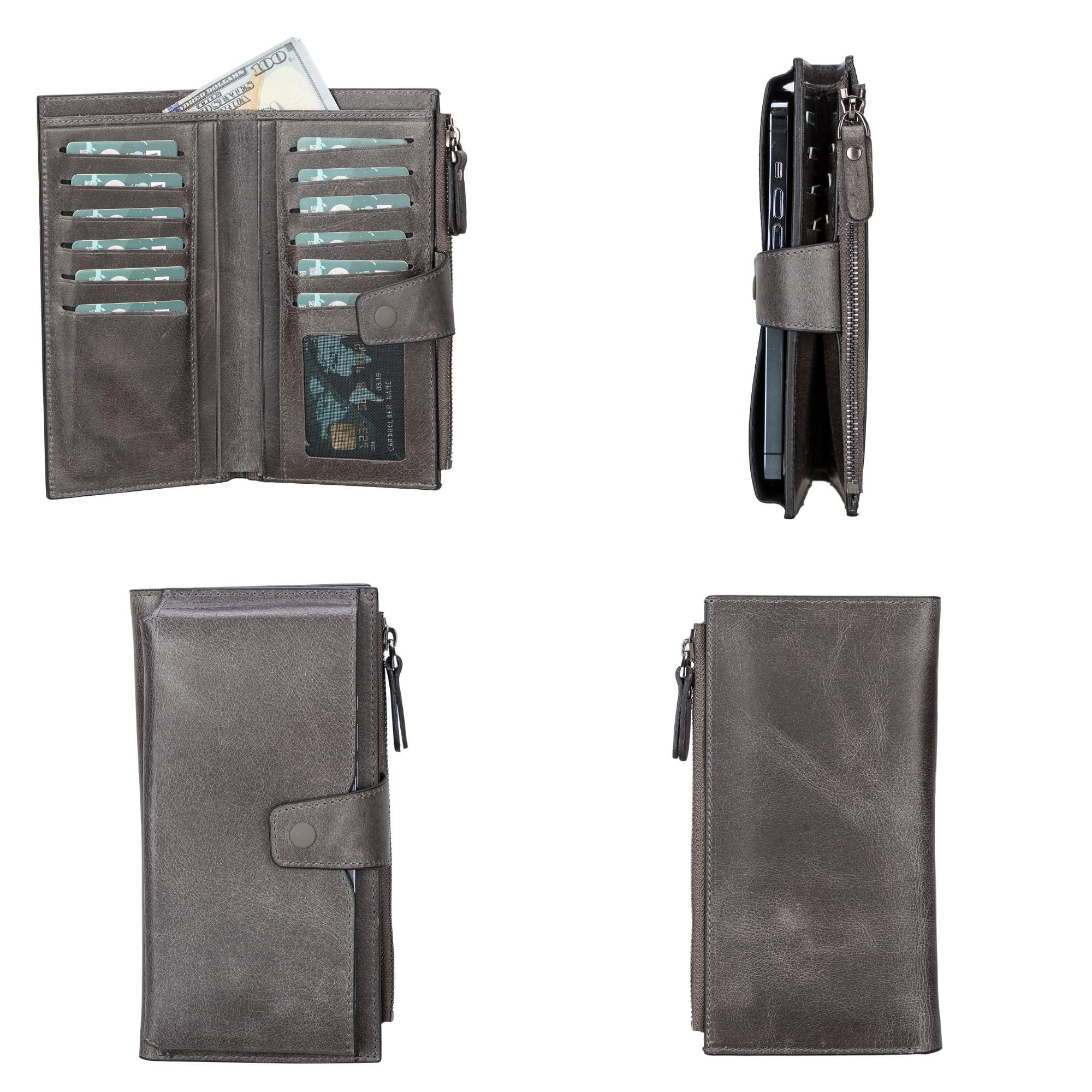 Riverton Women's Leather Wallet with Cell Phone Section - Image 12