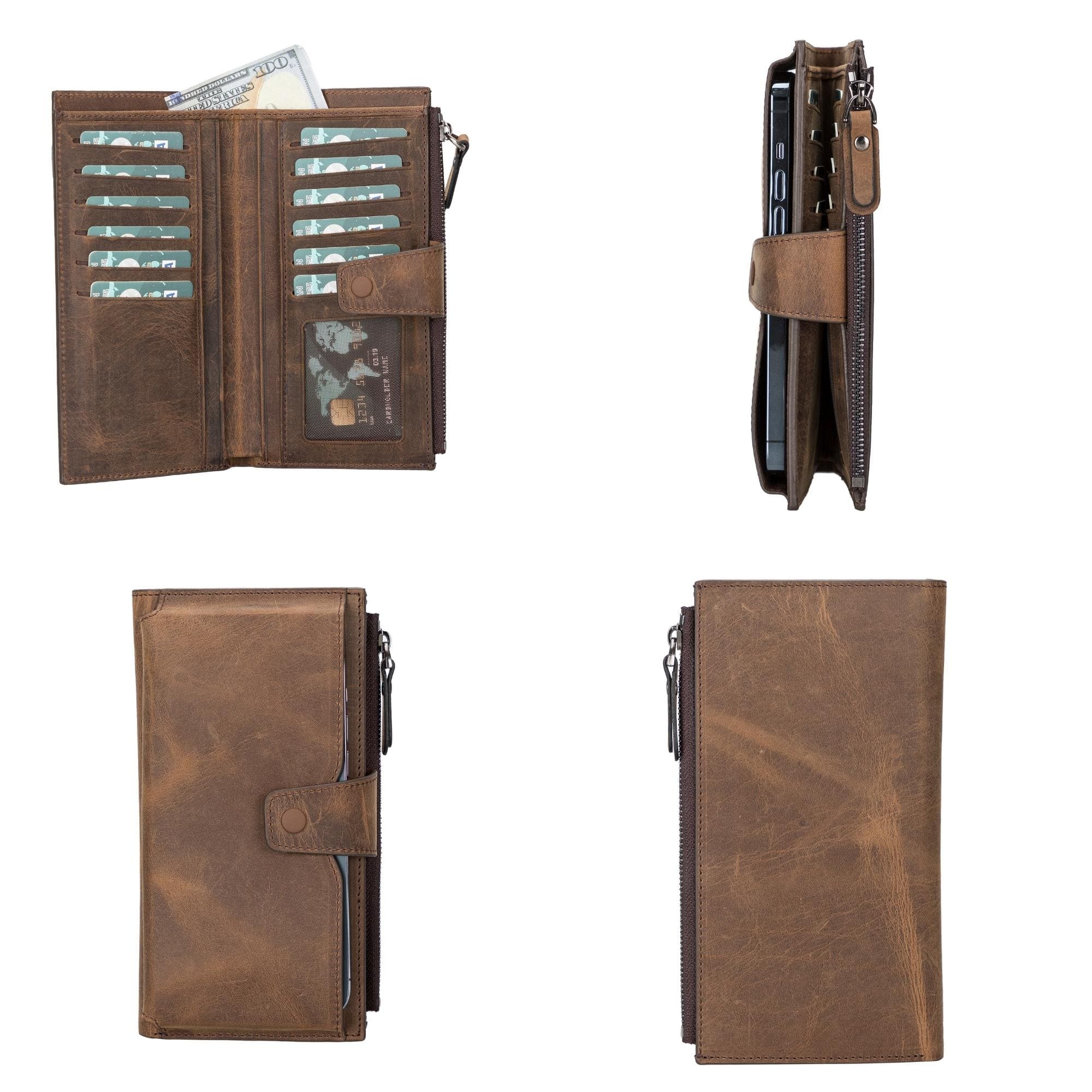 Riverton Women's Leather Wallet with Cell Phone Section - Image 14