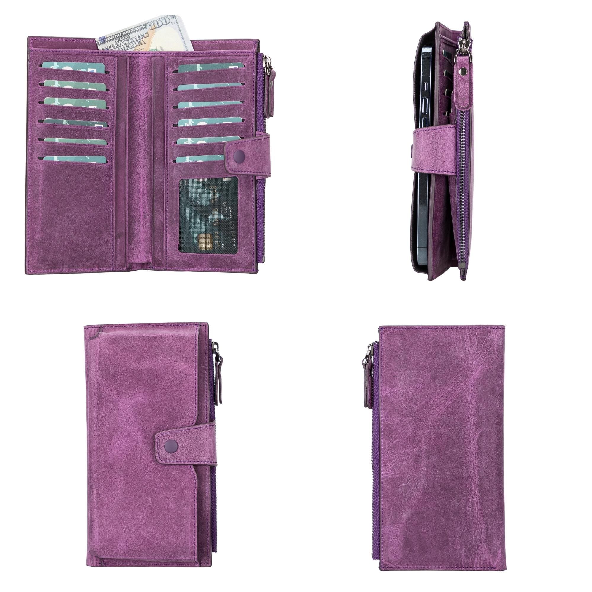 Riverton Women's Leather Wallet with Cell Phone Section - Image 8