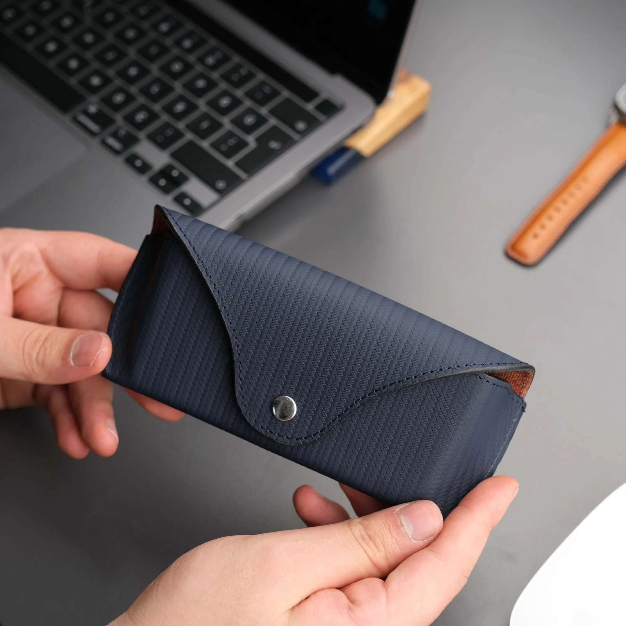 Rochester Full-Grain Leather Eyeglass Case - Image 26