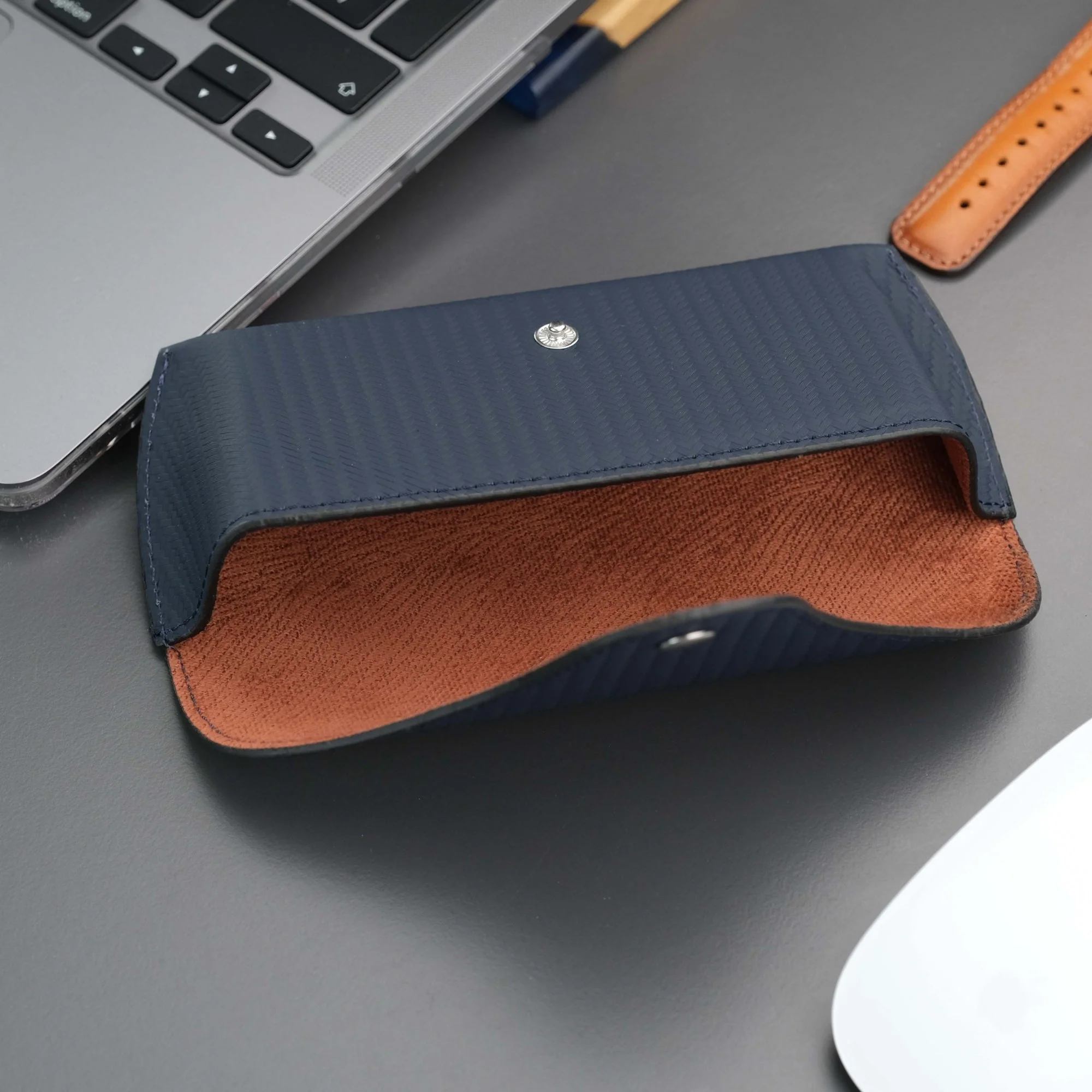 Rochester Full-Grain Leather Eyeglass Case - Image 31