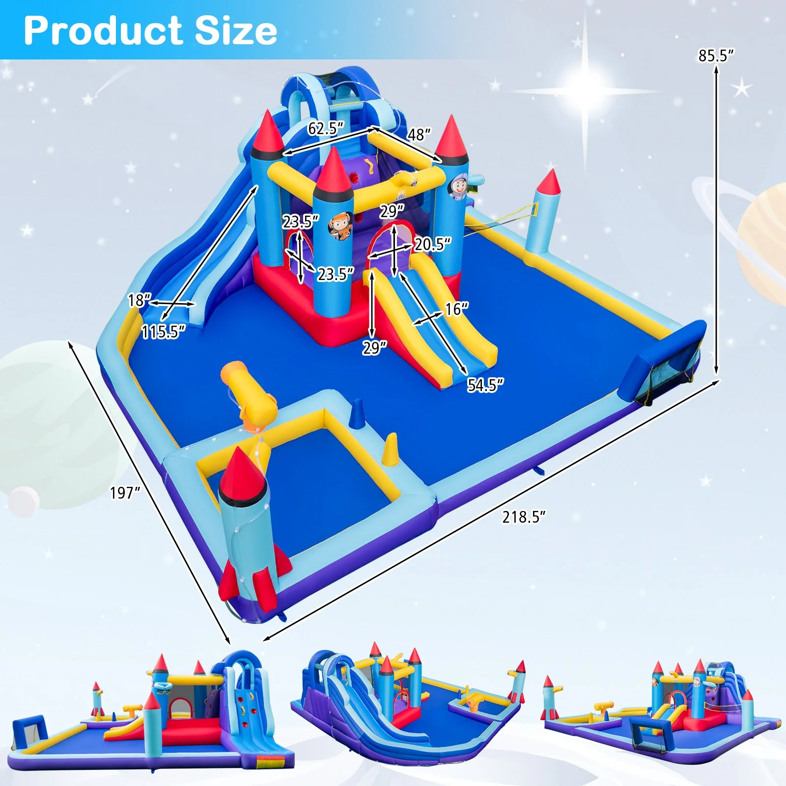 Rocket Theme Inflatable Water Slide Park - Image 4