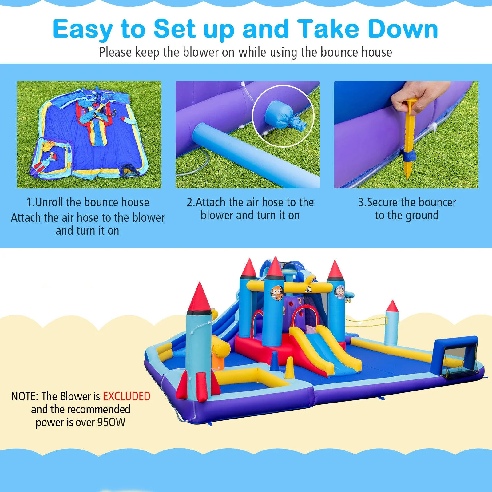 Rocket Theme Inflatable Water Slide Park - Image 6