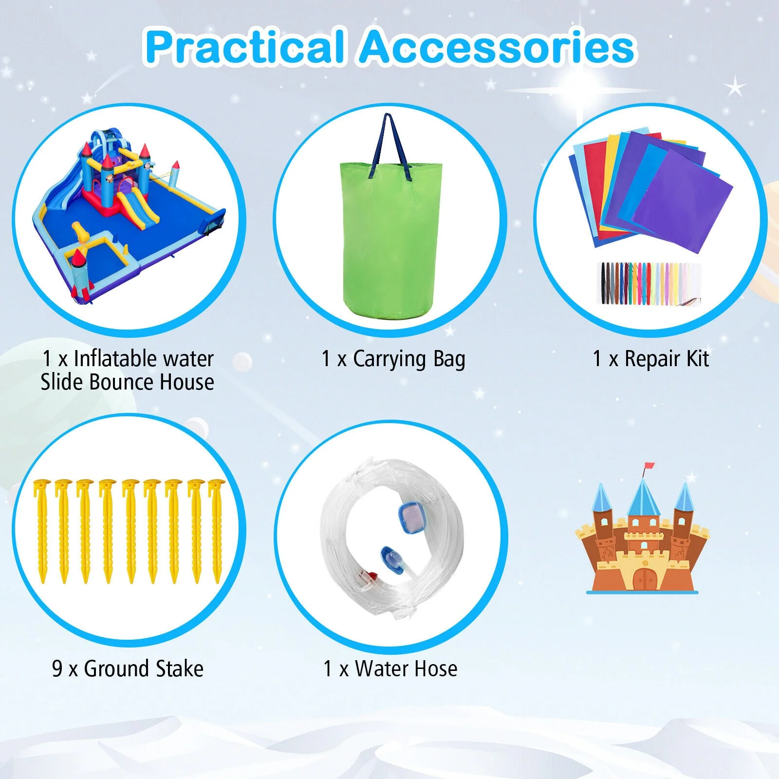 Rocket Theme Inflatable Water Slide Park - Image 7