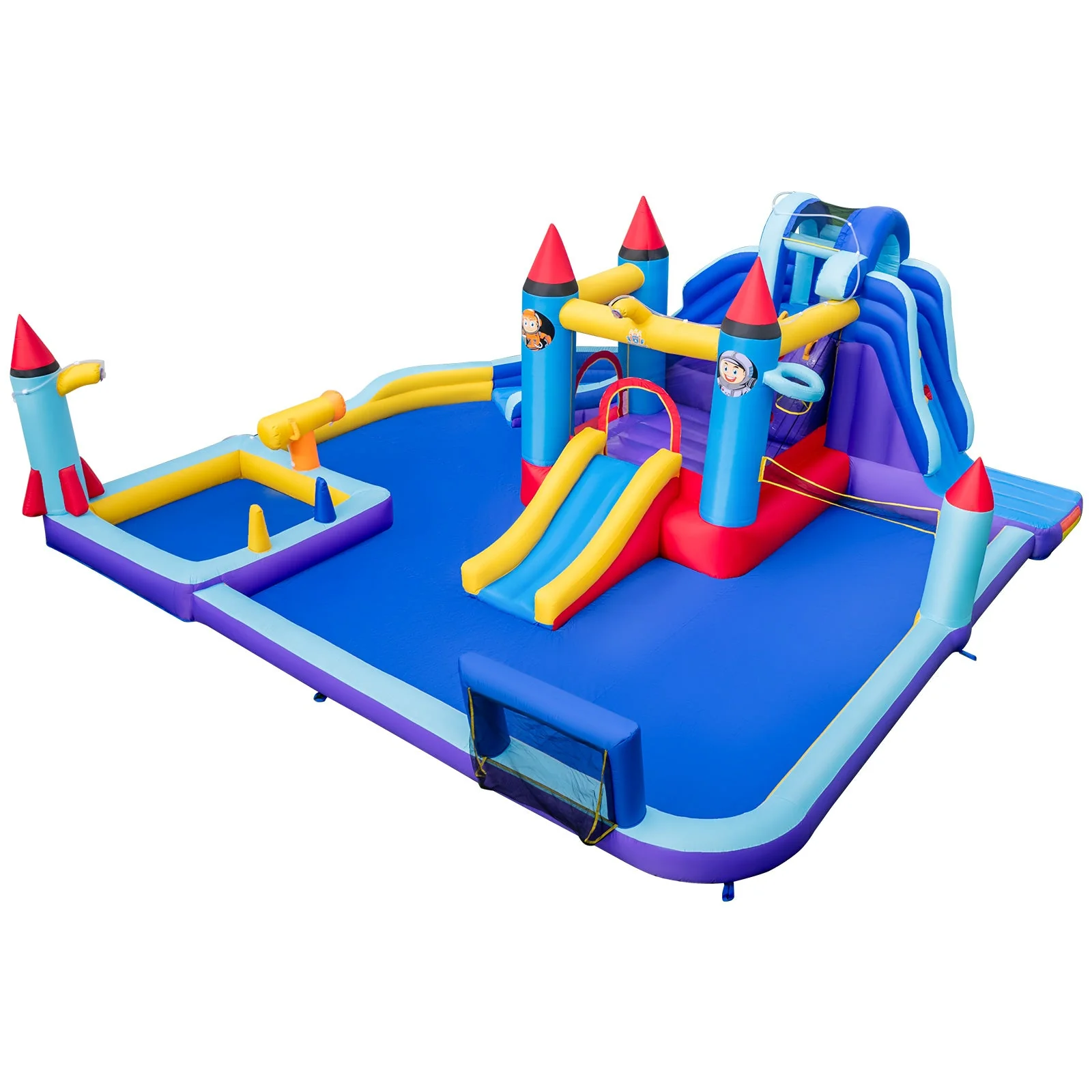 Rocket Theme Inflatable Water Slide Park with 950W Blower - Image 3